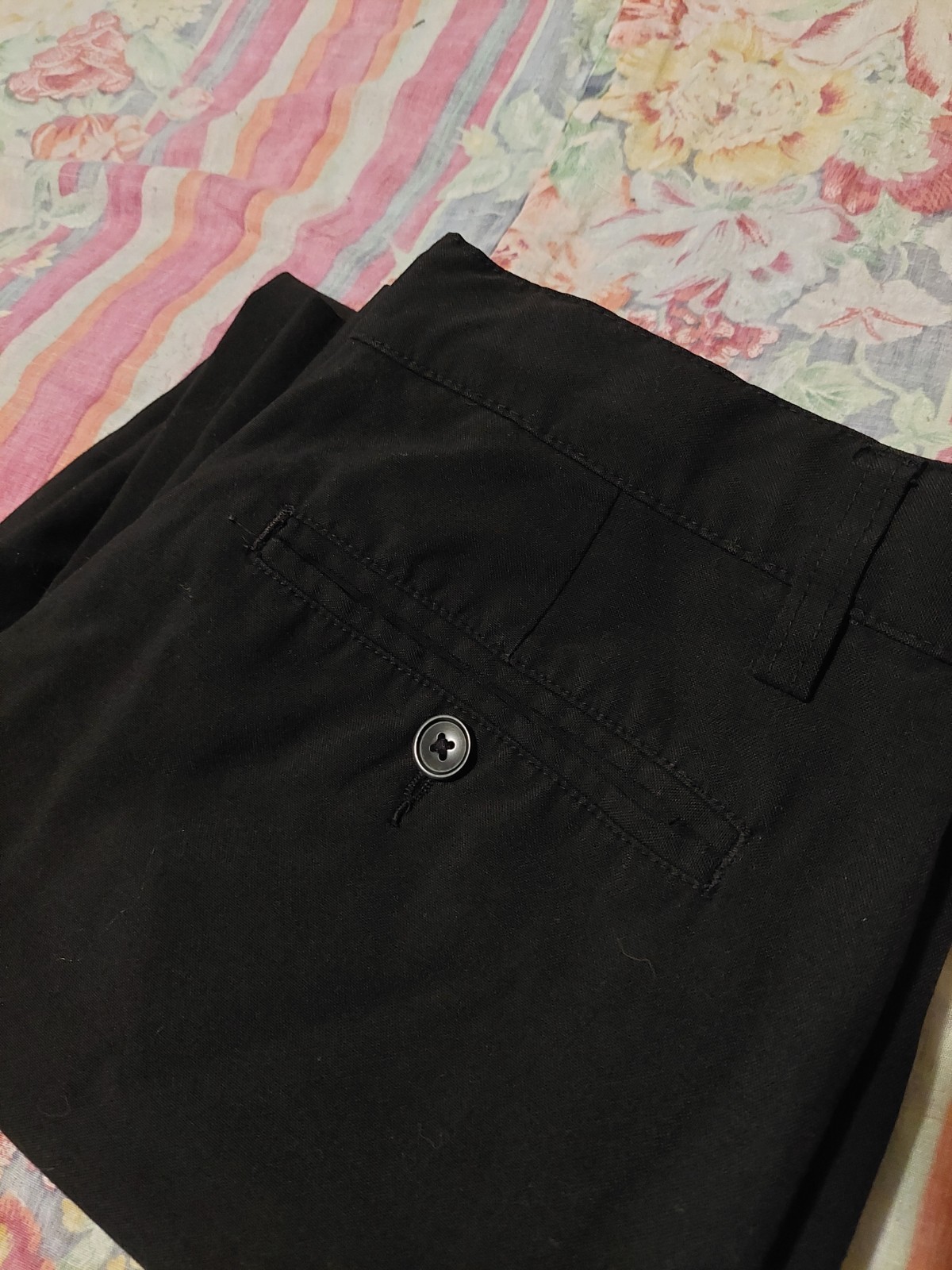 Cat & Jack Black Flat Front Dress Pants 16 Regular 28in Waist Cotton Blend