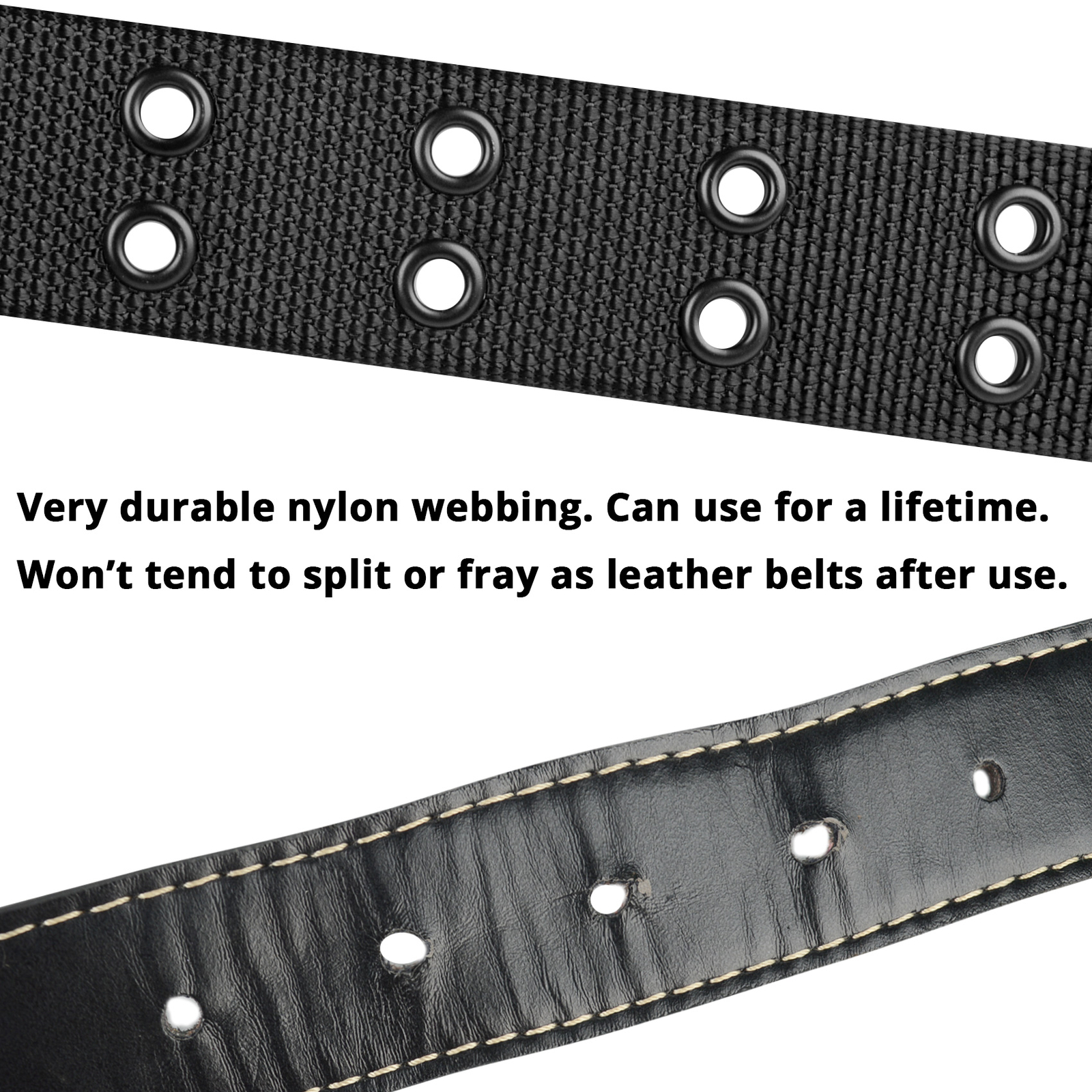 Men’s Big and Tall Grommet Belt Stylish and Adjustable for a Perfect Fit Prong