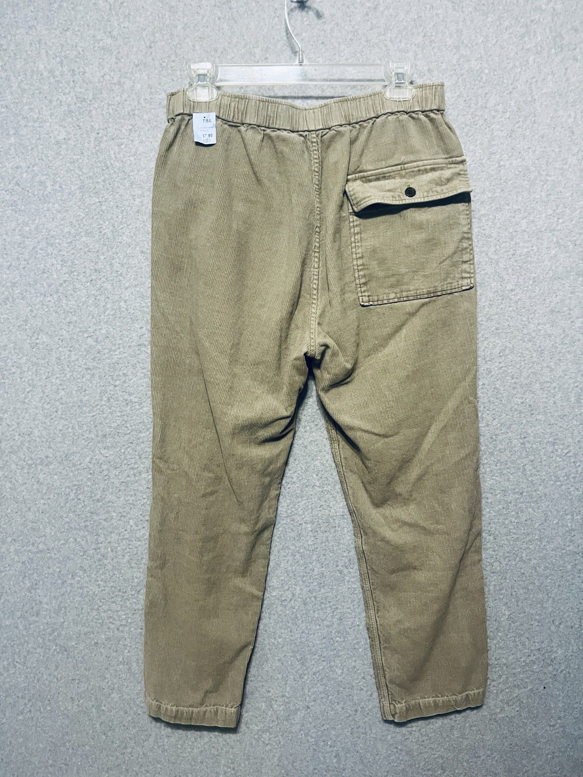 Outerknown Paz Pants Mens Medium Beige Corduroy Preppy Hemp Casual Flap Pocket
