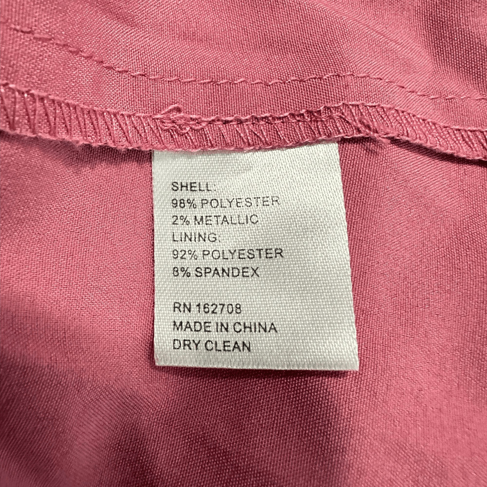 LDT Maxi Gown Women’s 4 Pink Rose Sleeveless V-Neck Peplum Waist A-Line RTR