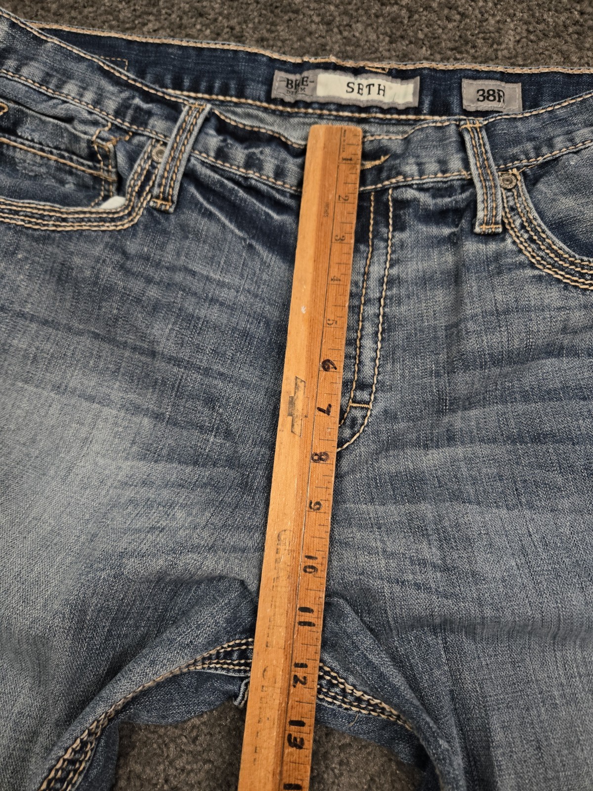 BKE Buckle Jeans Men’s 38 (Fits 39×31) Seth Fade Wash Stretch Denim Distressed