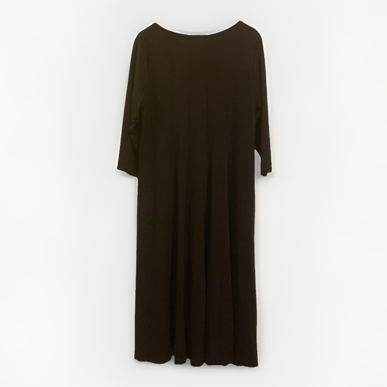 XXL long black dress, pockets, 95% Rayon, 5% Spandex, 3/4 sleeves