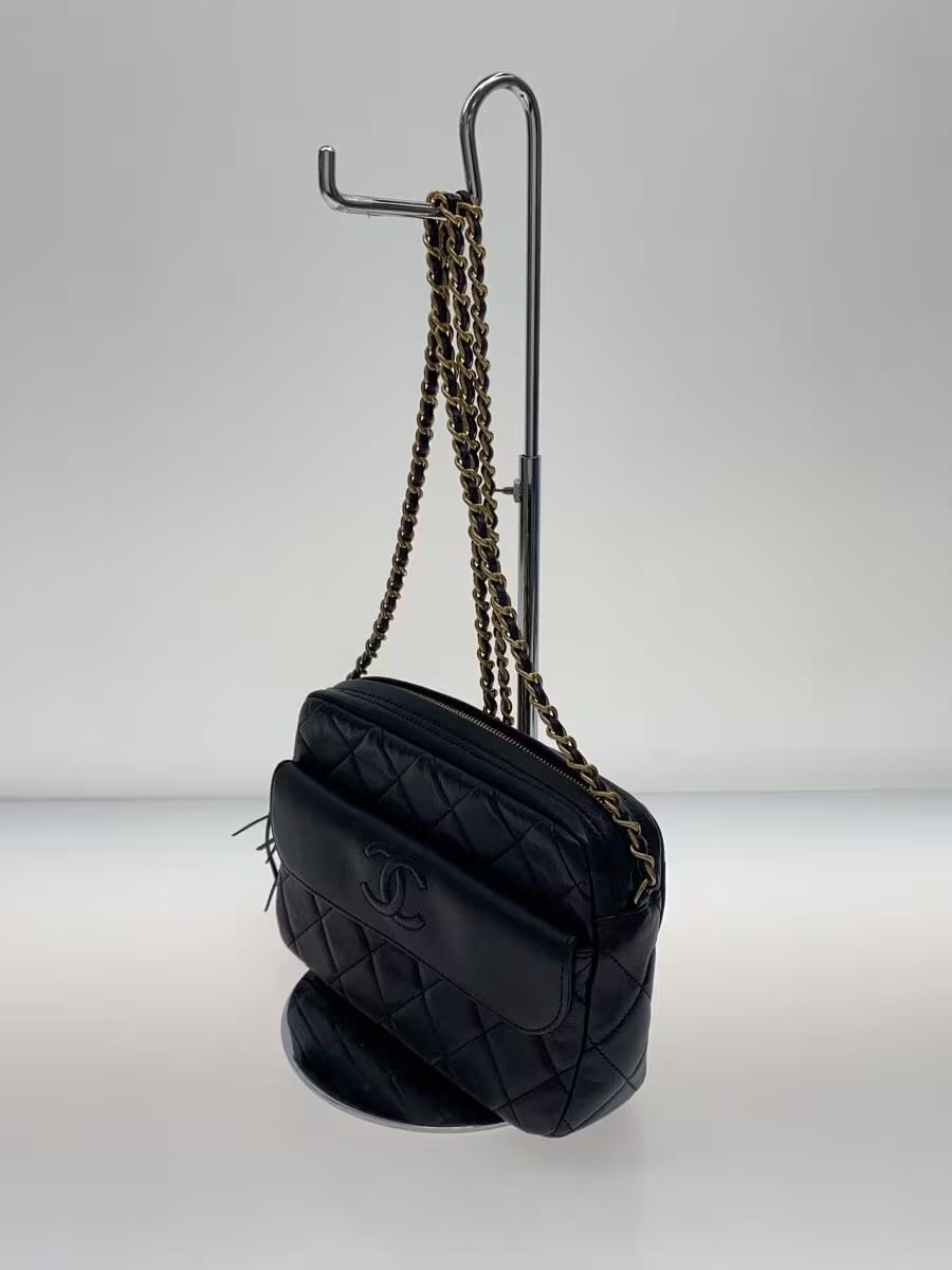 CHANEL Matlass Fringe Chain Shoulder Bag Scuffs Minor Scratches Shoulder Bag Lea