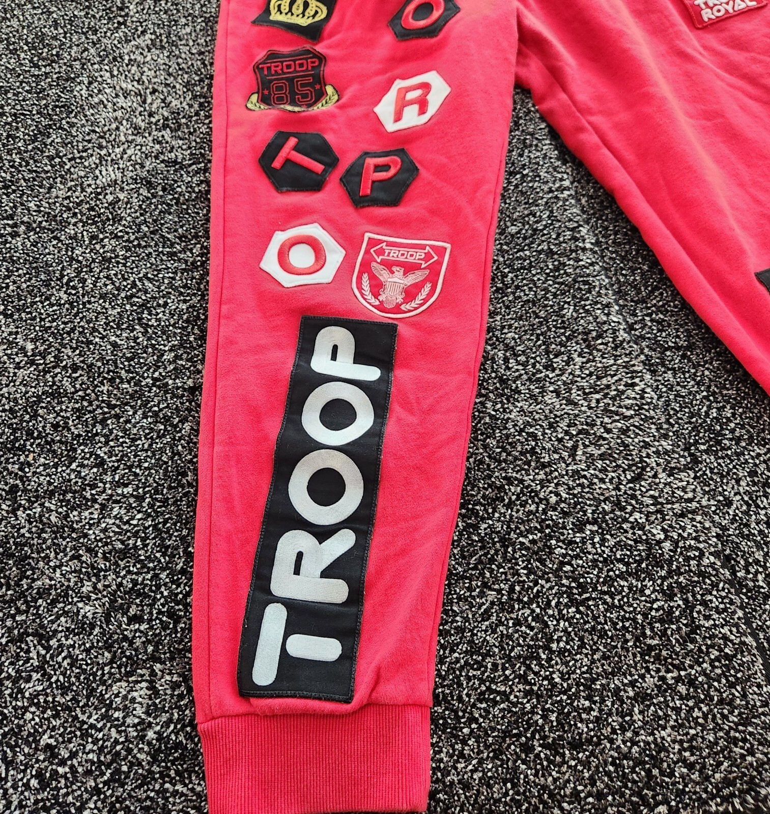 World of Troop Men Fleece Large Jogger Pants Troop Royal Patch Designs Premium