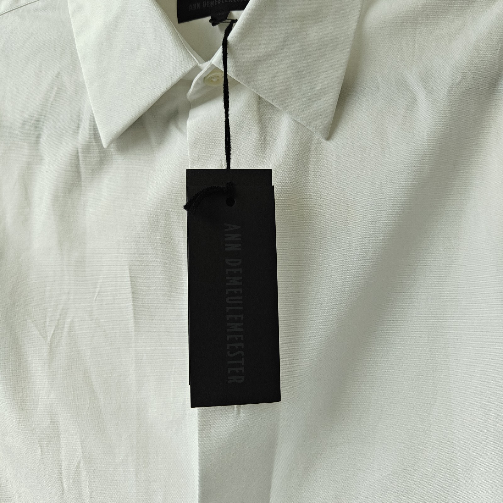 NWT Ann Demeulemeester White Cotton Dress Shirt Size M, Men’s