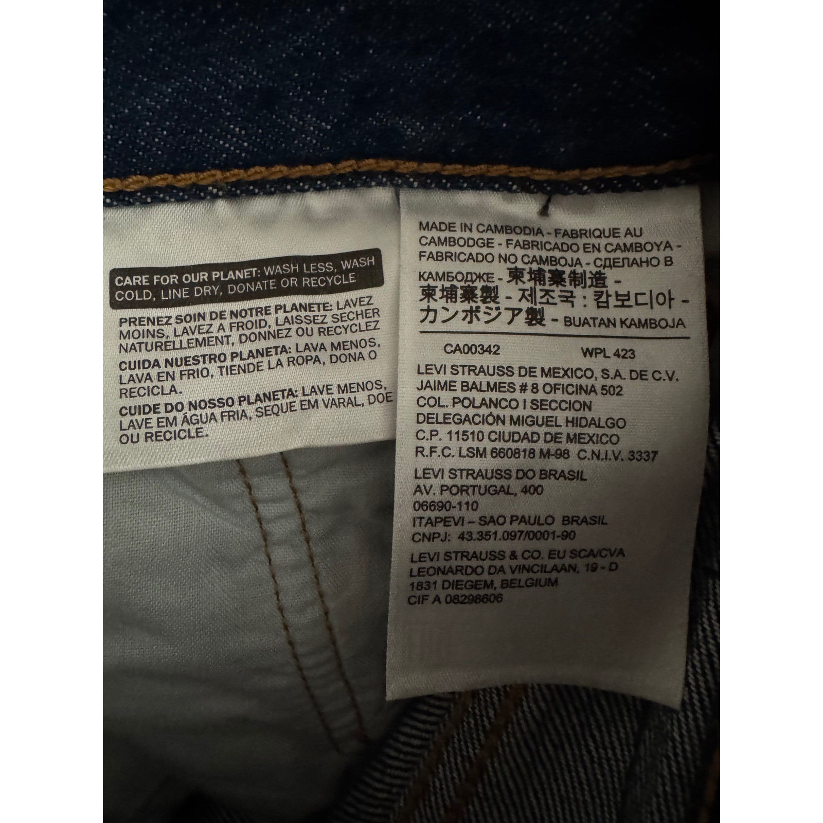 Levis 501 Original Fit Distressed Straight Leg Jeans Blue 32×28 36200-0030