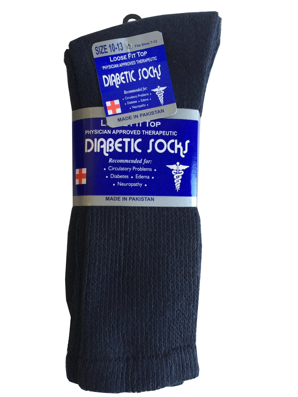 3 OR12 Pairs Diabetic Navy Blue CREW circulatory Socks Health Men’s Cotton 10-13