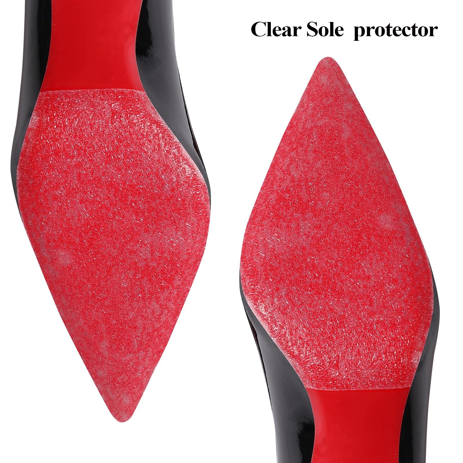 GQTJP 39 in Clear Sole Protector for High Heel Shoes, Anti-Slip 39 in,