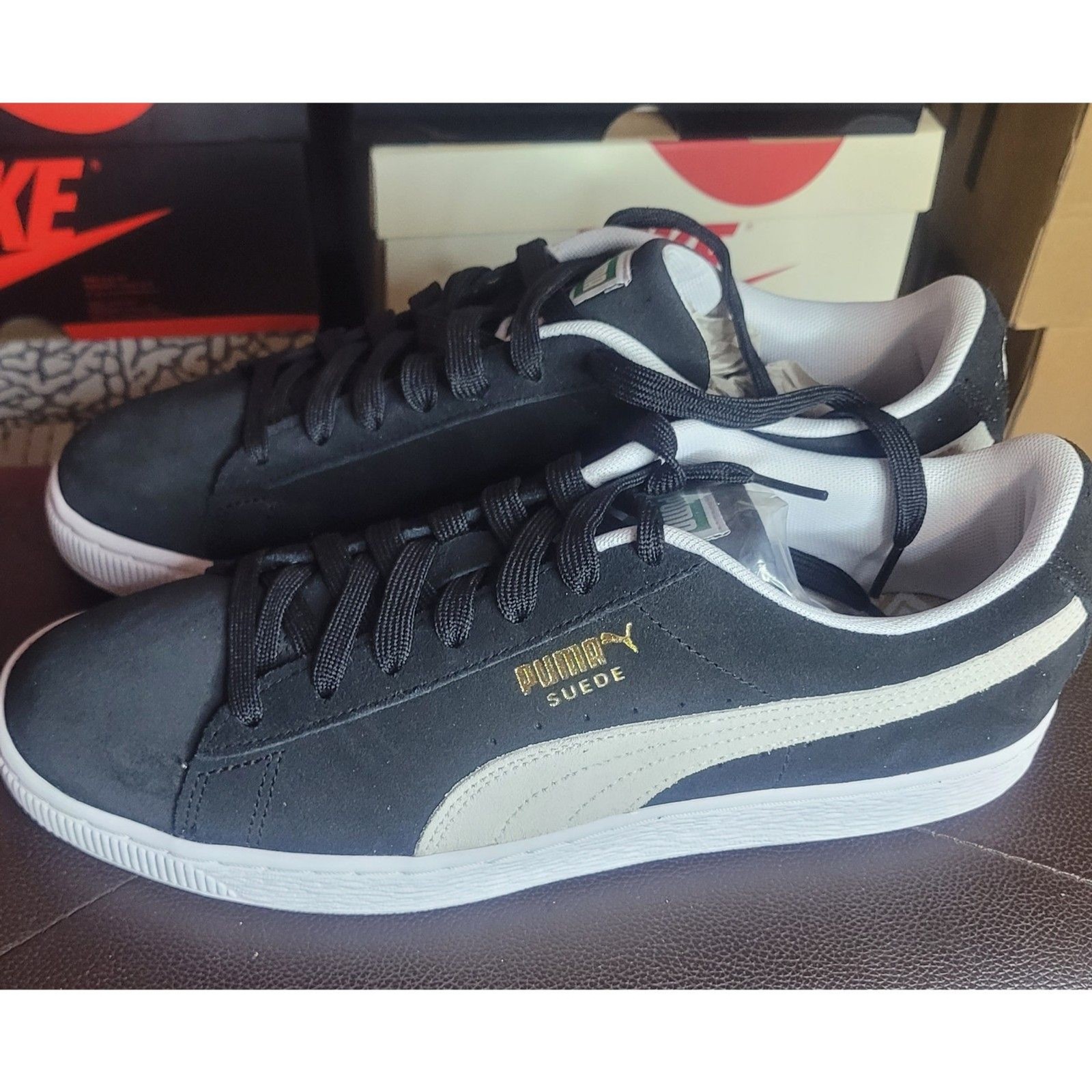 Puma Suede Classic+ Black White Men’s Size 10 Sneakers 352634-03 New w/ Box