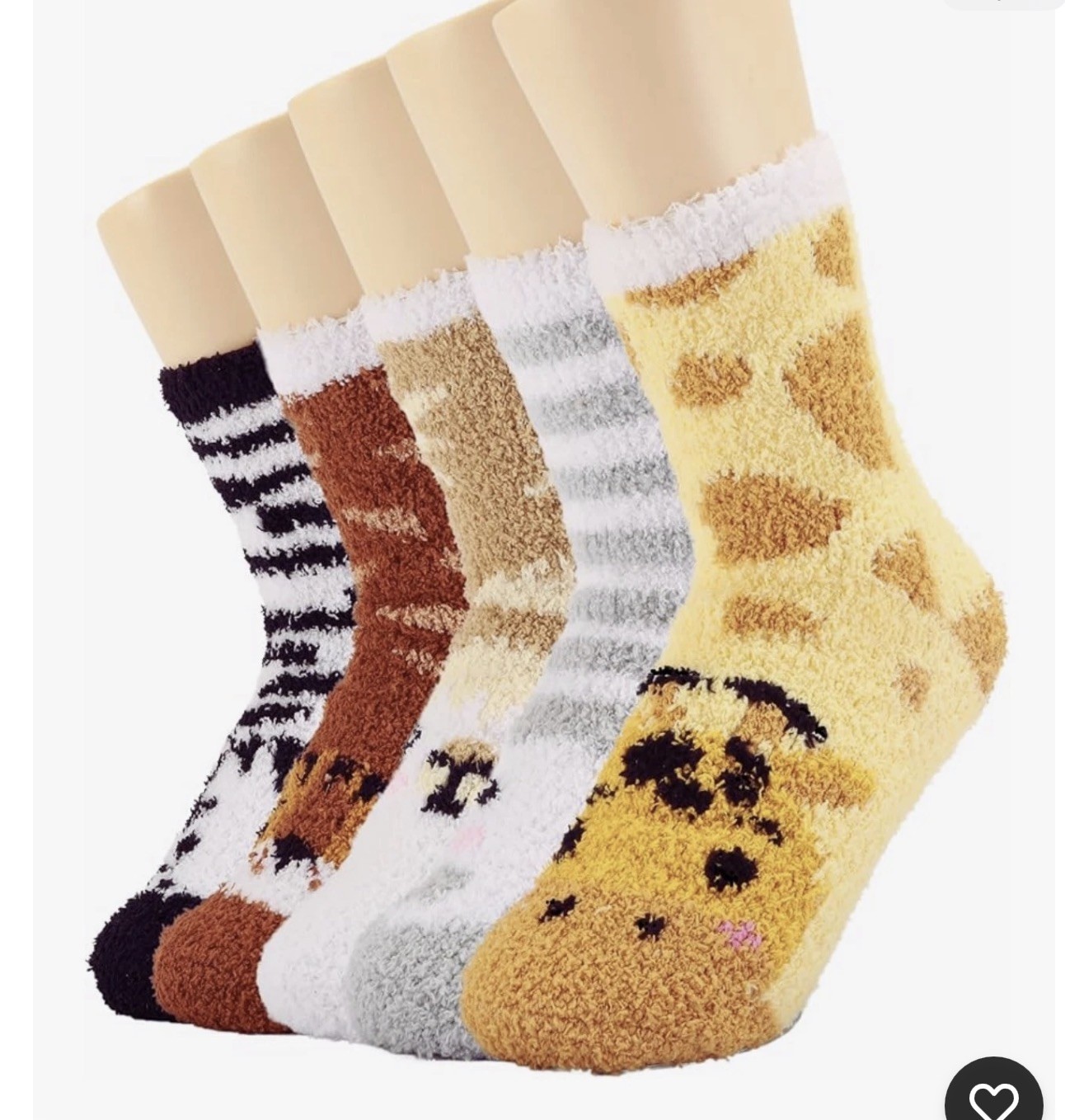 Fuzzy animal socks