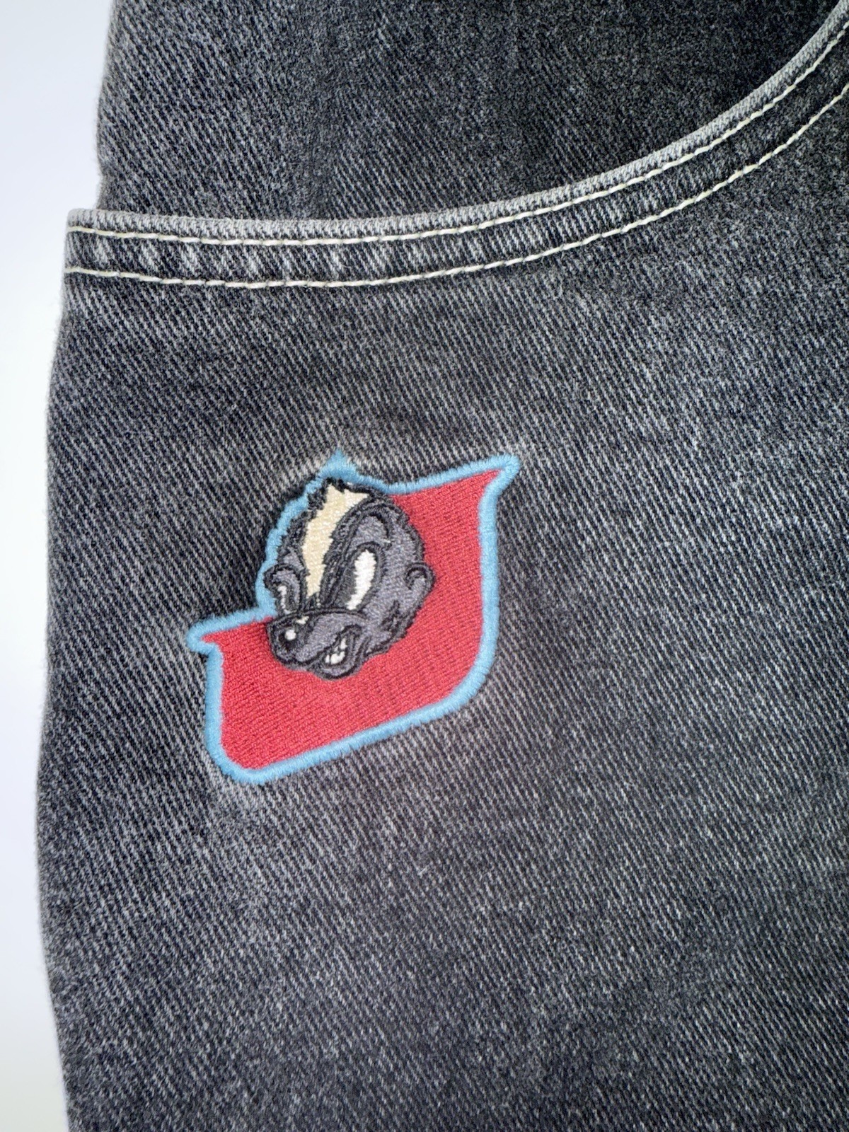 JNCO Skunk 40×32 Black Jeans Striped vintage 90s