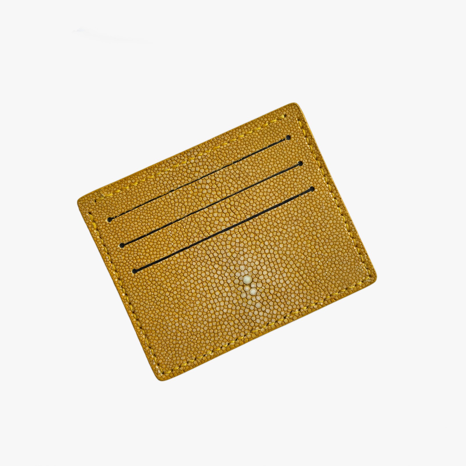 New Real Genuine Leather Minimalis Card Wallet Slim Yellow Multi Card Holder
