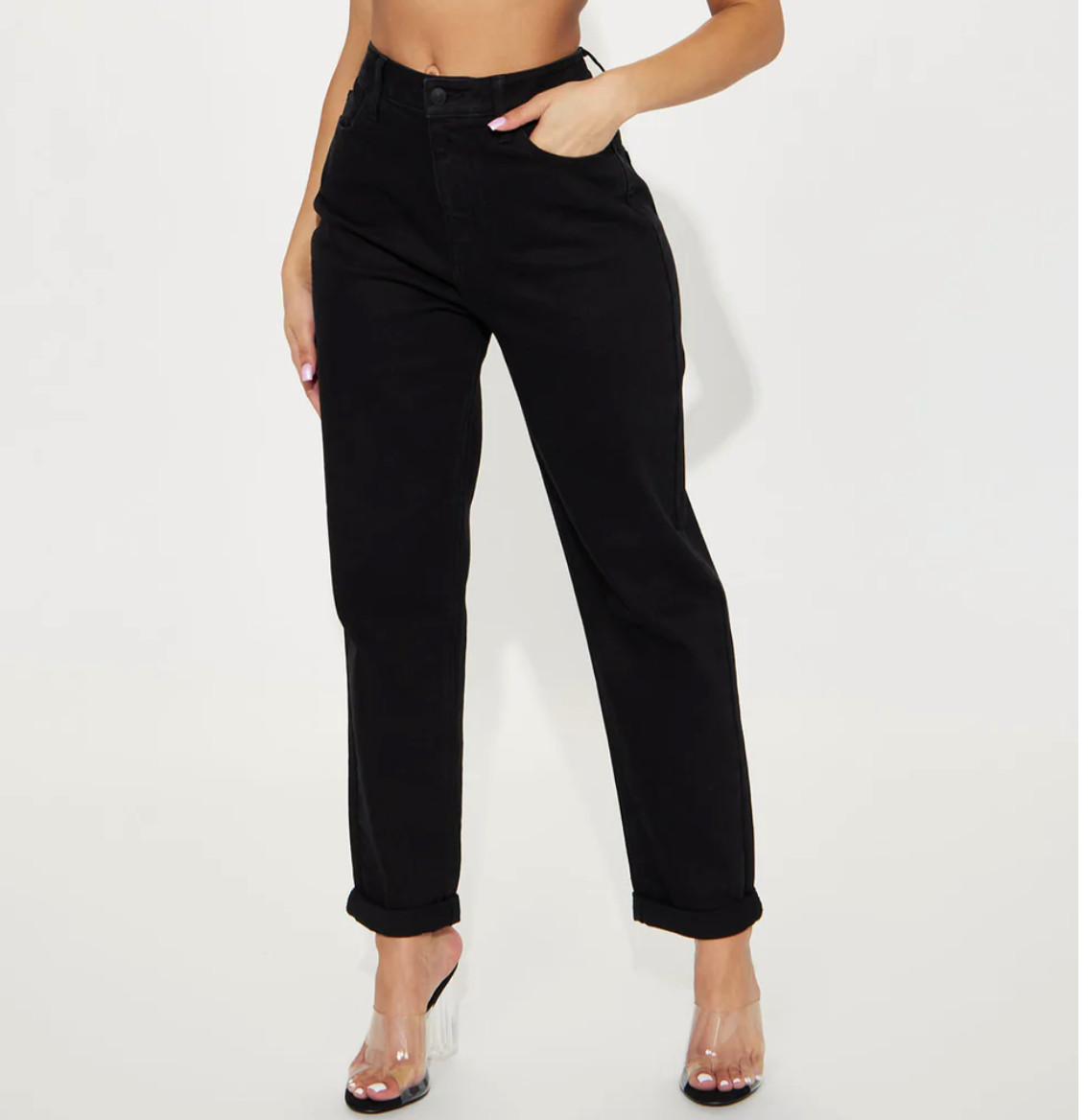 Fashion Nova Got It From My Mama Black jeans Size 5