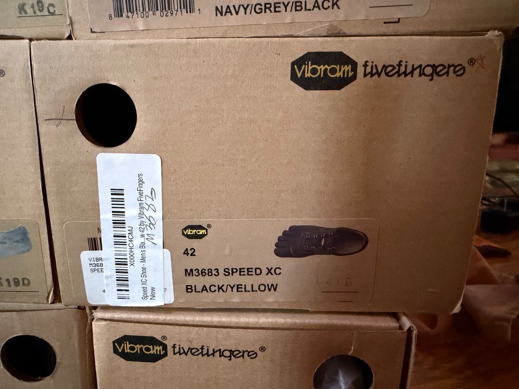 Vibram Fivefingers Speed XC, Black/Yellow, size 42
