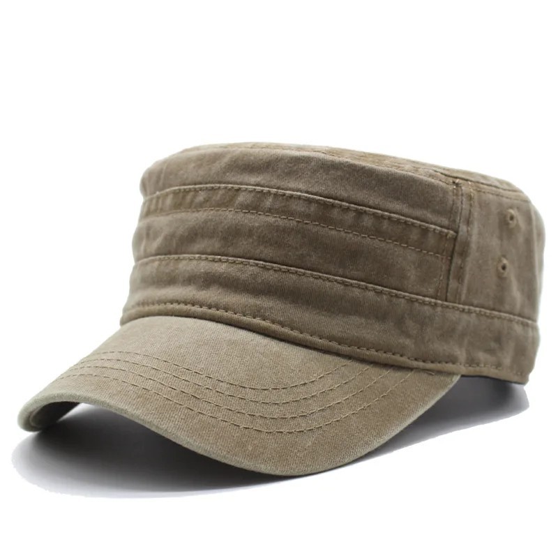 Unisex Flat Top Military Cap Adjustable Outdoor Travel Golf Sun Hat Patrol Cap