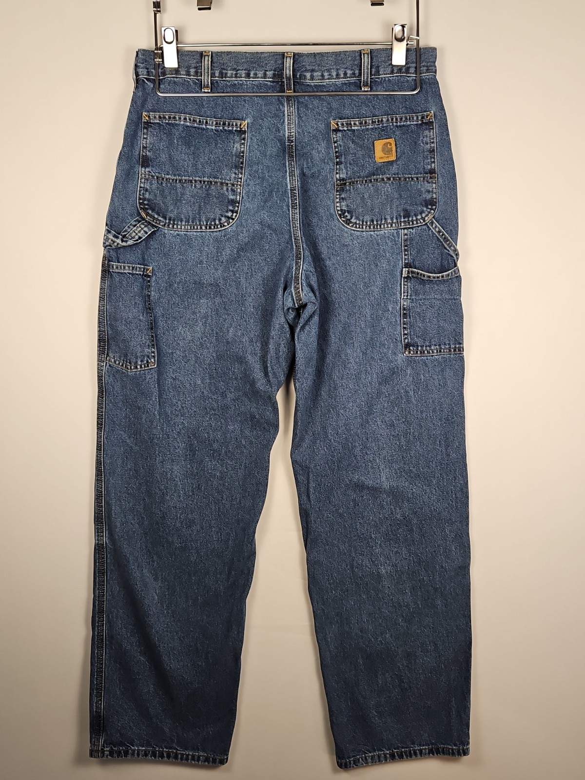 Carhartt B11 DNM Men’s 38×34 Blue Denim Carpenter Work Jeans Made Mexico