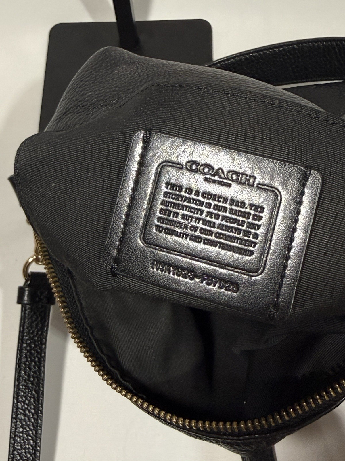 Coach Abby Duffle shoulder bag in black pebbled leather
