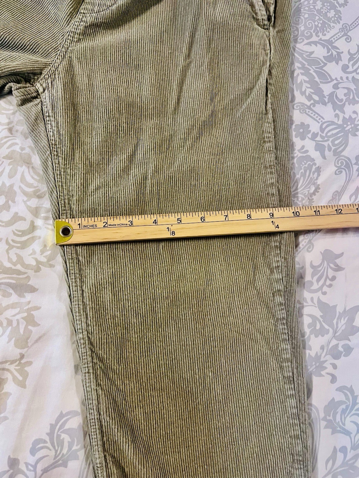 Outerknown Paz Pants Mens Medium Beige Corduroy Preppy Hemp Casual Flap Pocket