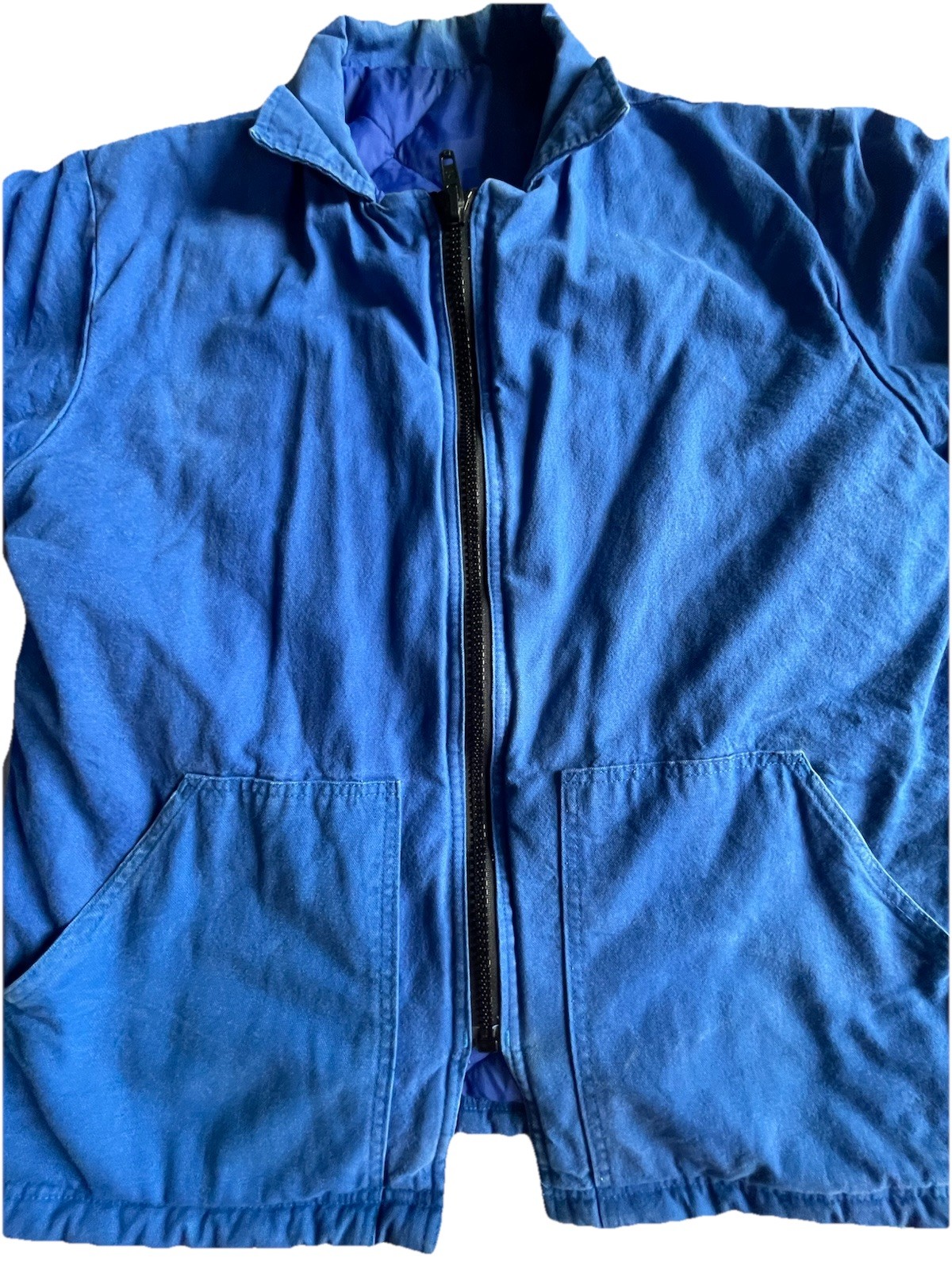 Minncor Industries Canvas Work Jacket Men’s Large Blue Quilted Lined USA Made