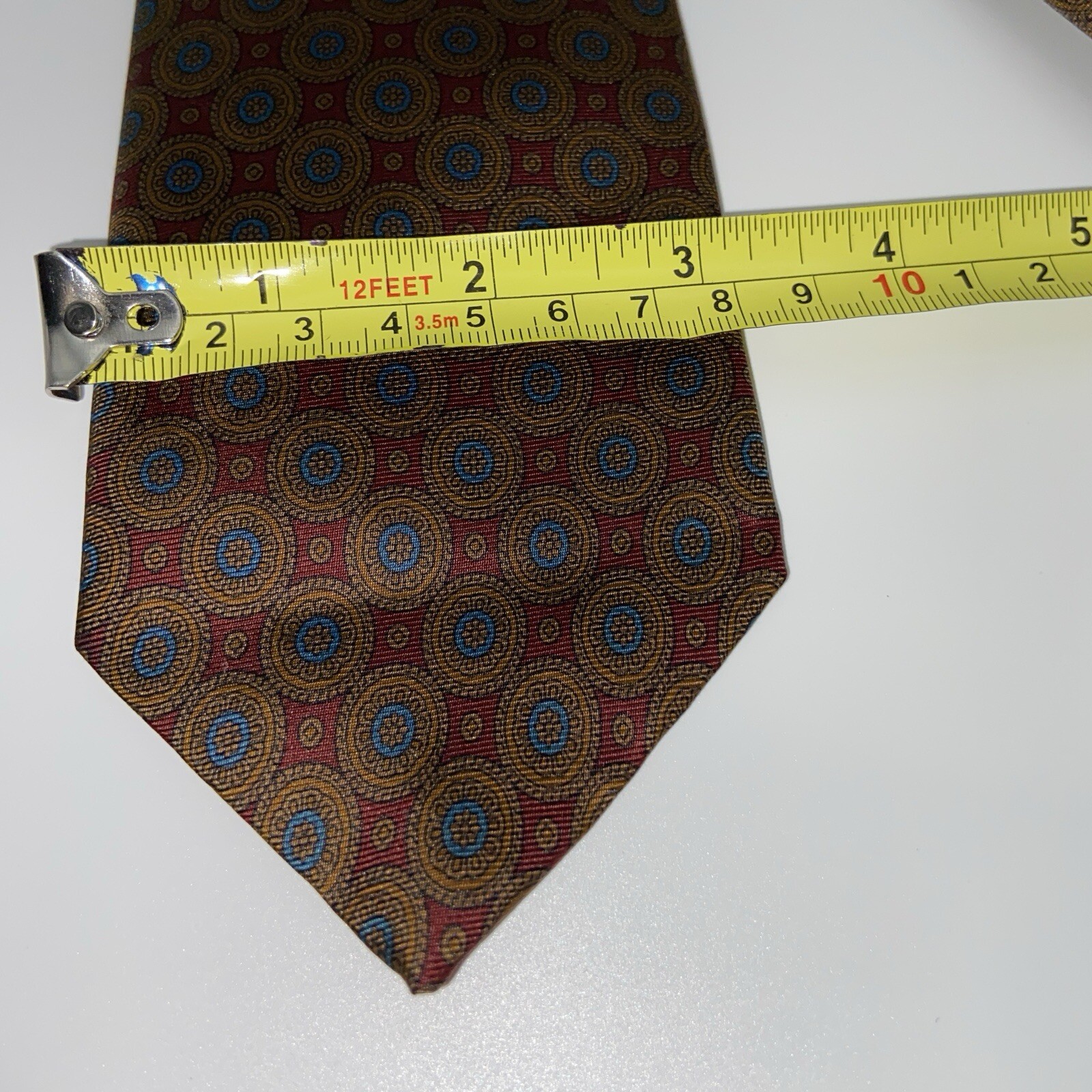 Jack Henry Kansas City By John Comfort Tie All Silk Red Tan Blue Made In England