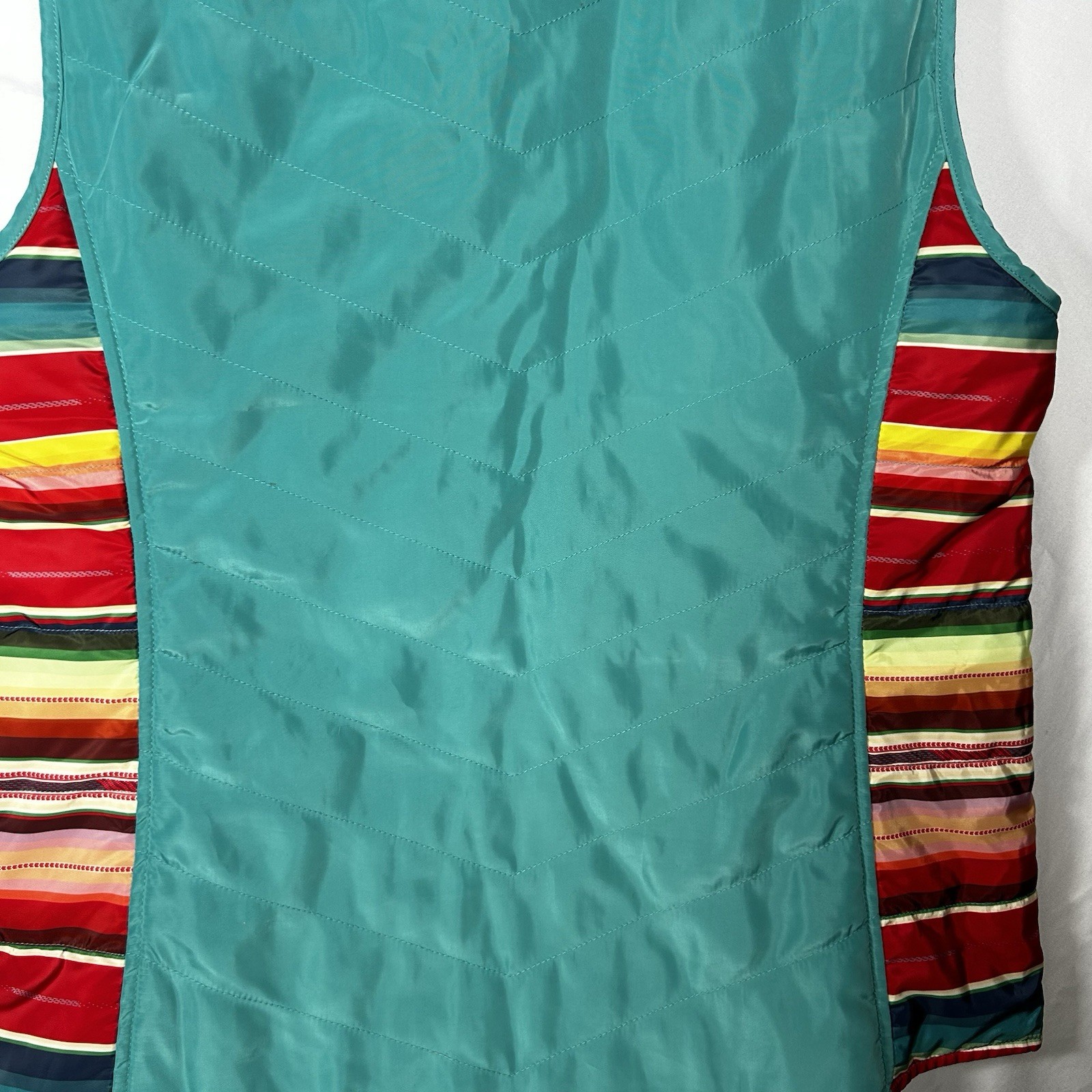 American Quarter Horse Association Embroidered STA Ranch wear Vest Turquoise Lrg