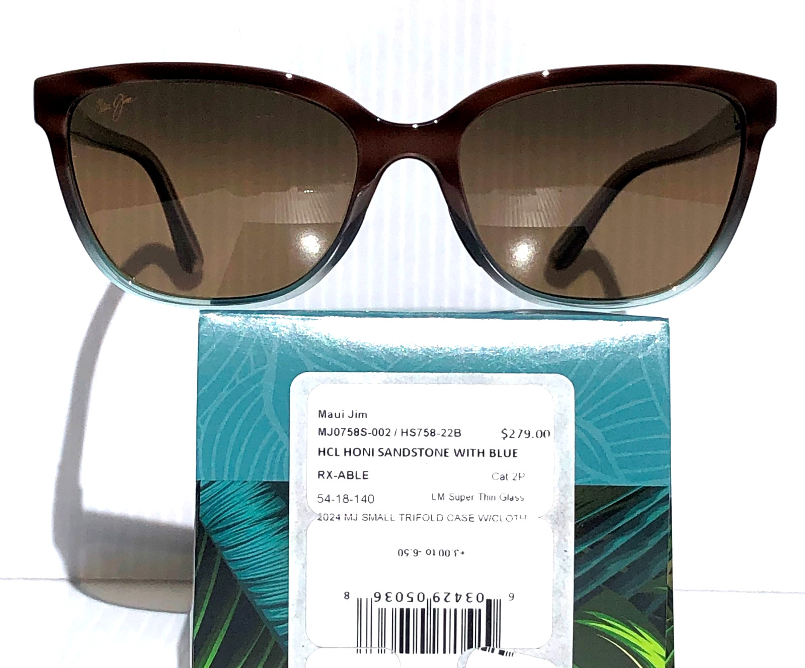 NEW Maui Jim HONI Sandstone & Blue POLARIZED HCL Bronze GLASS Sunglass HS758-22B