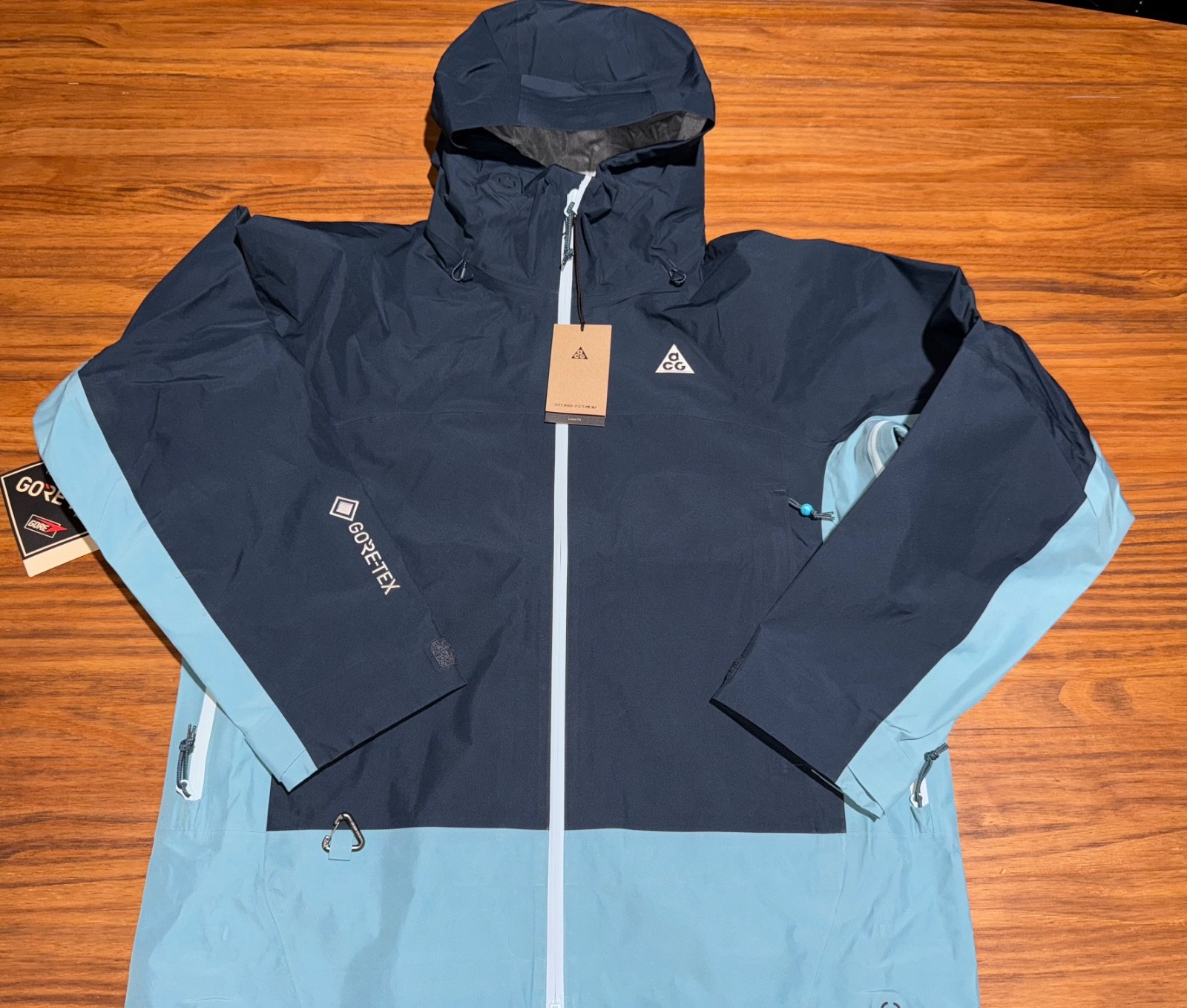 Unisex Sz S Nike Blue ACG Misery Ridge GORE-TEX Windproof Jacket FV8641-478