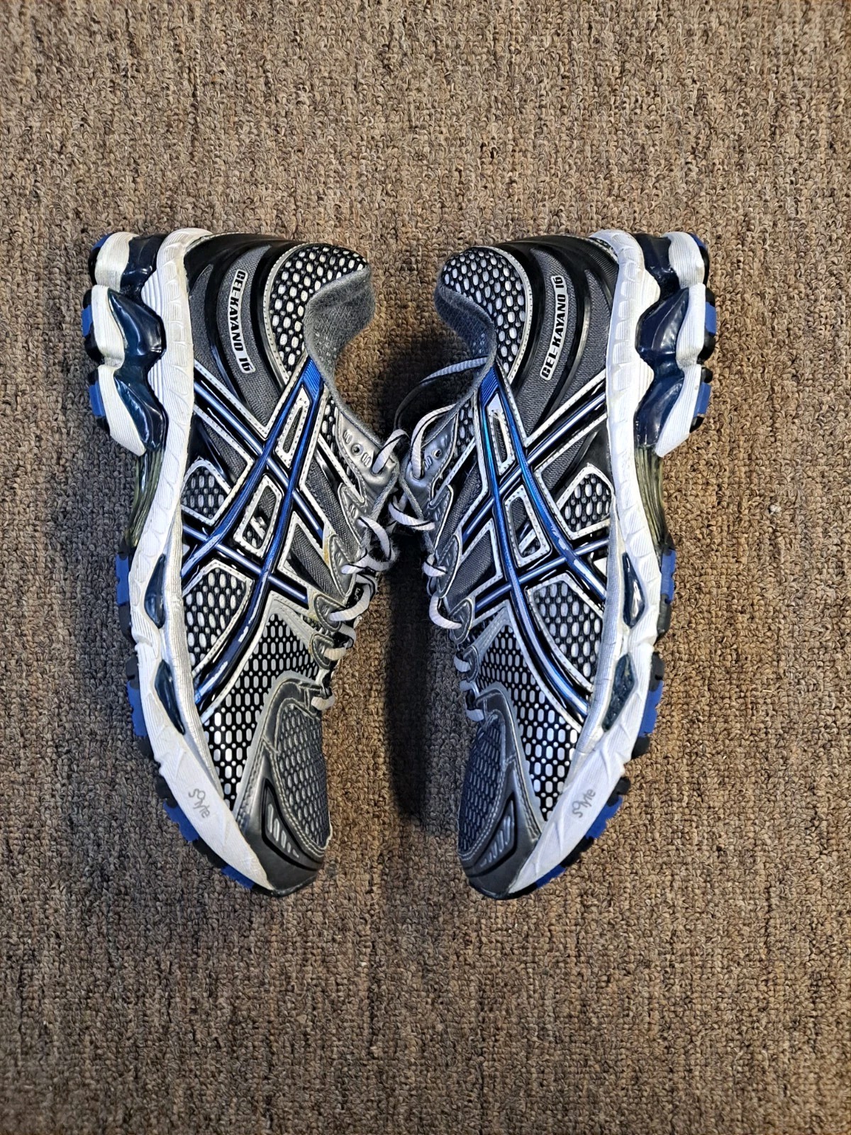 ASICS Gel-Kayano 16, T000N-9990, Size 8.5, Onyx/Black/Royal