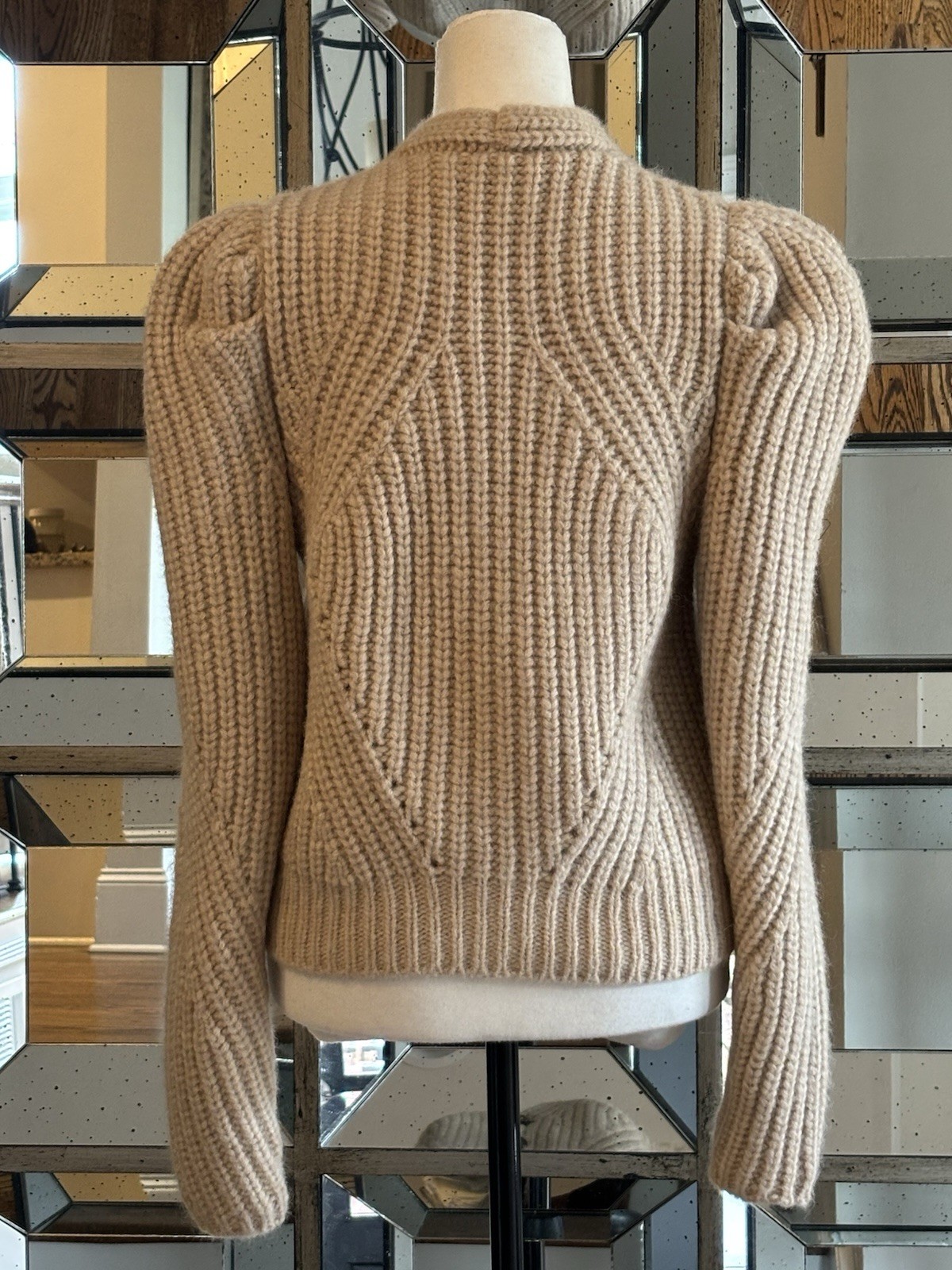 Ulla Johnson Greta Alpaca Creme Cardigan Sweater US Sz 0 New W/Tag Ret $495.