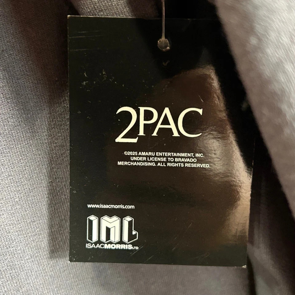 2Pac California Love Graphic Hoodie Medium Volcanic Ash Grey Mens New Size M