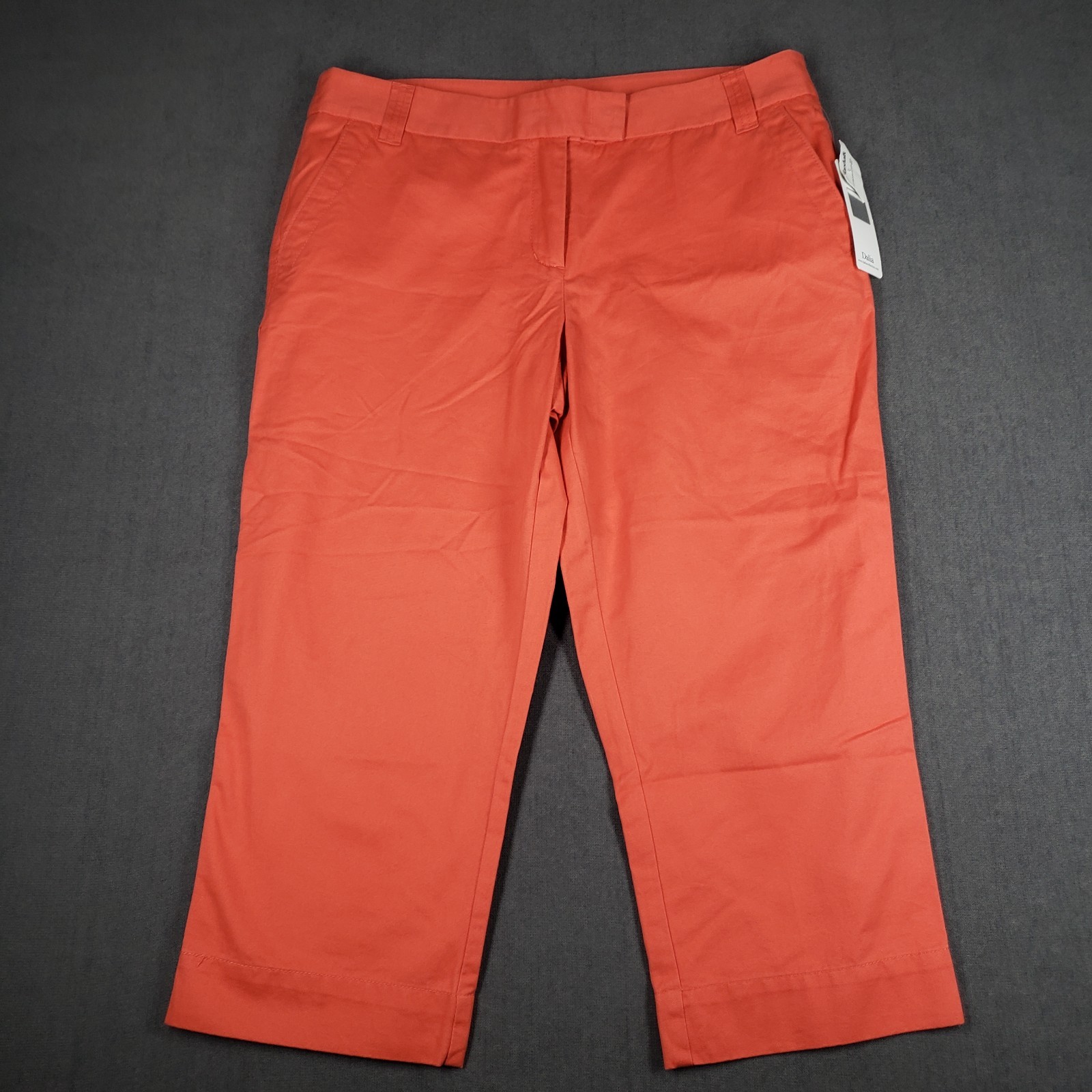 Dalia Collection Capri Womens 12 Orange/ Peach 100% Cotton NWT