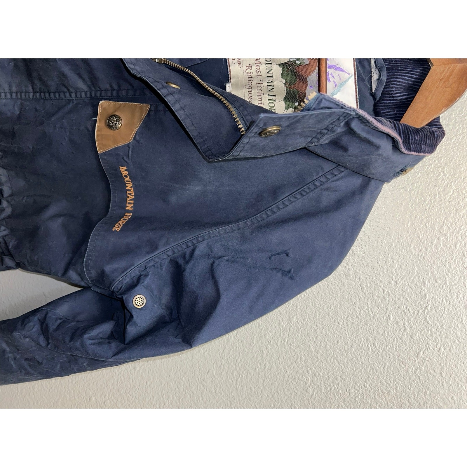 Vintage Womens Mountain Horse Jacket Techinal Riding Wear Blue VTG Small