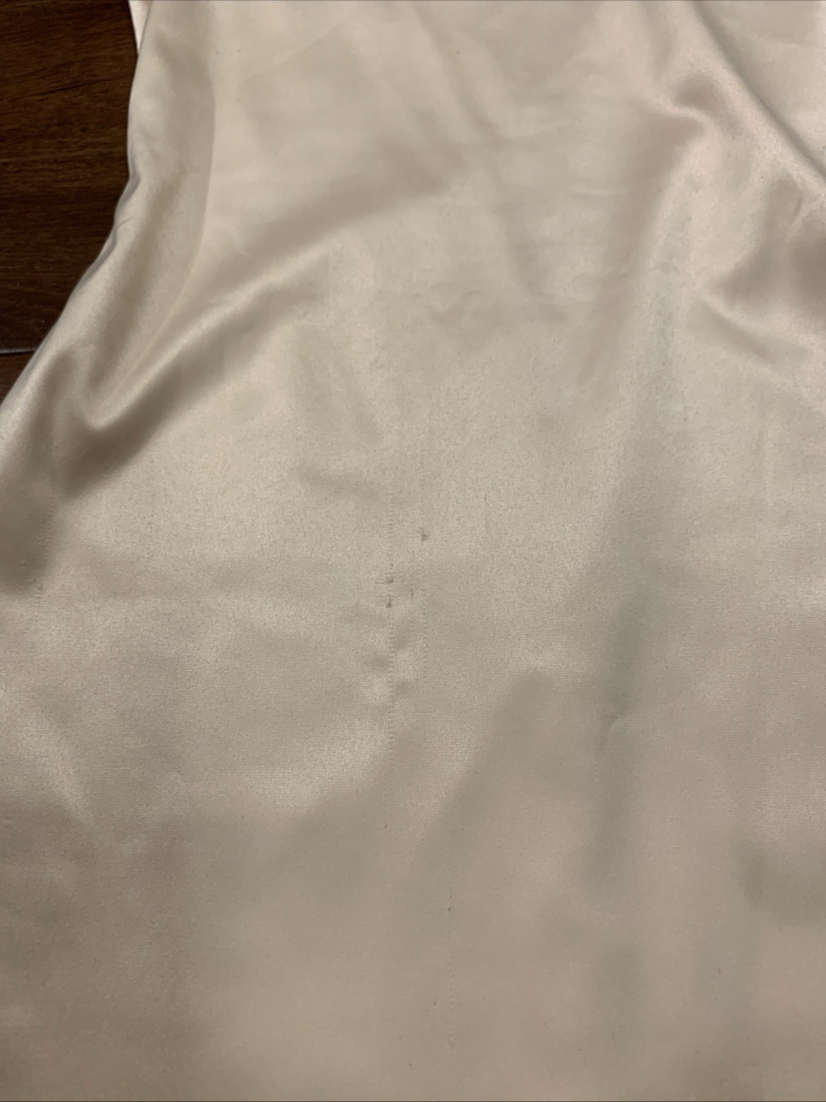 Oh Polly Champagne Stretch Satin Mini Slip Dress Straps Cowl Drape Zip US 4 UK 8