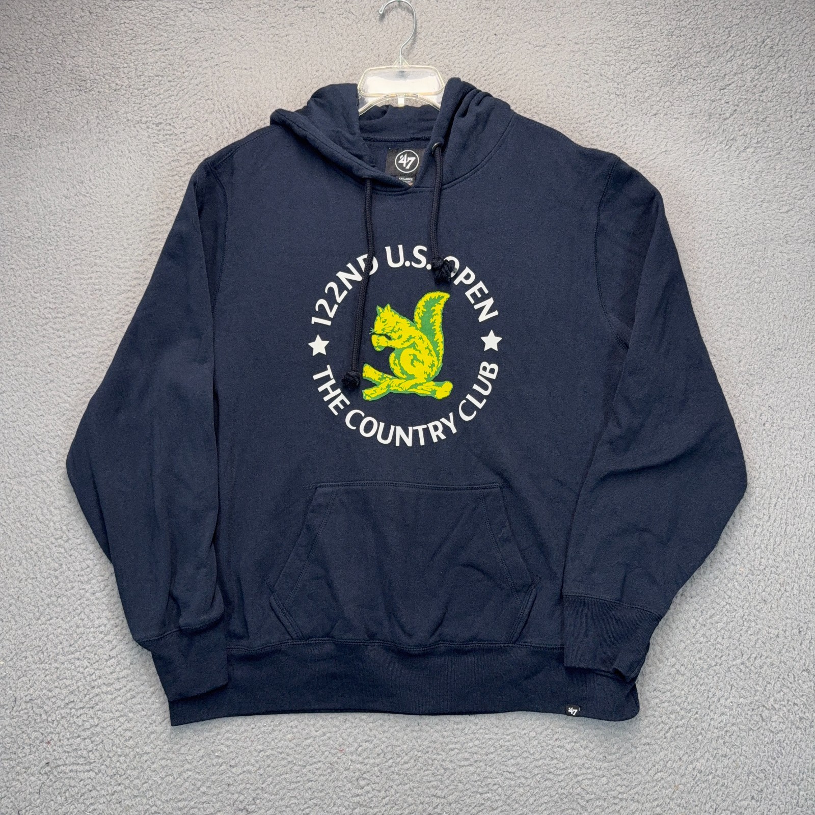 122nd US Open Hoodie Sweatshirt Mens 2XL Blue The Country Club Golf 47 Brand