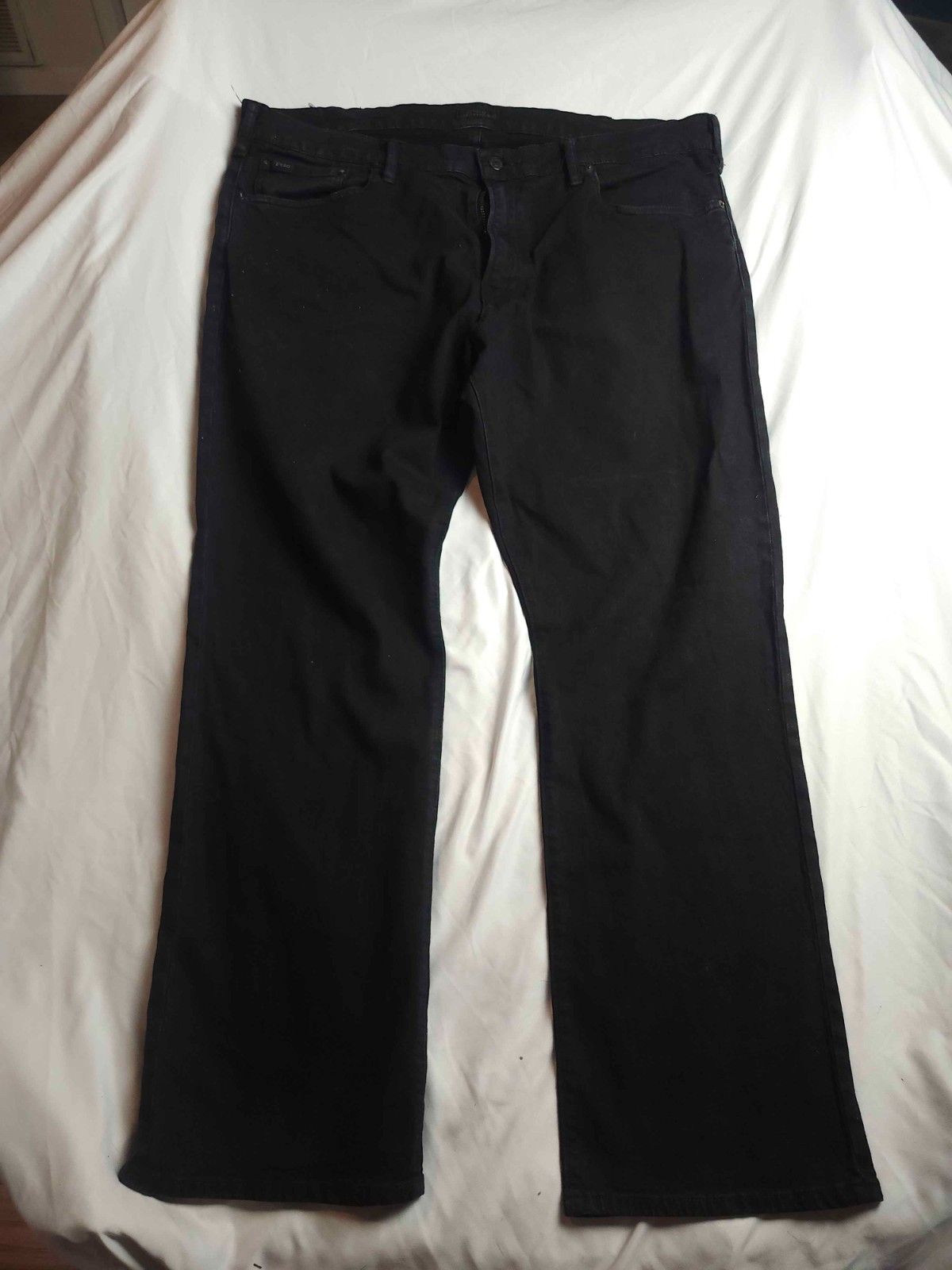 Polo Ralph Lauren Jeans Mens 38×30 Black Dark Wash Denim Straight Leg Grunge