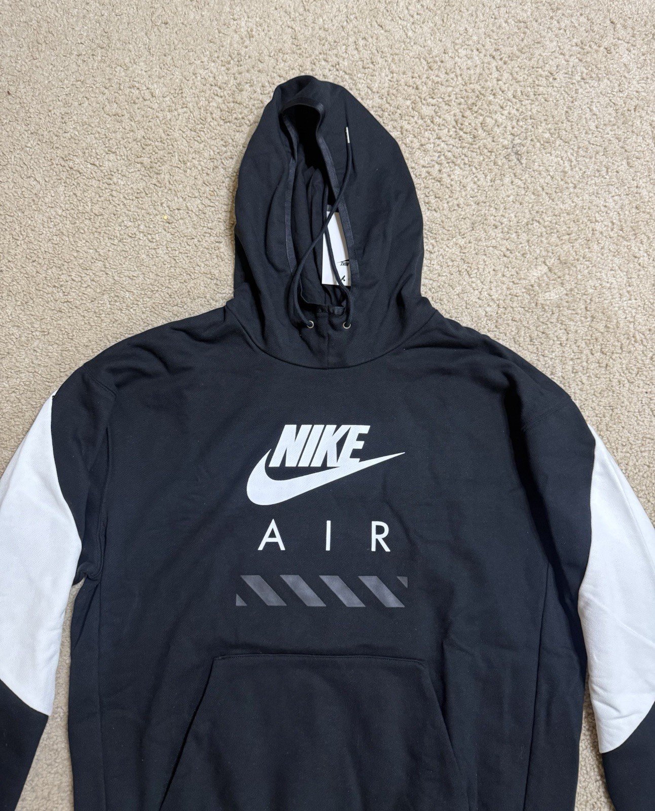 Nike Air Men’s Fleece Sweatsuit Tracksuit Hoodie & Pants Set Black NEW Sz M, L