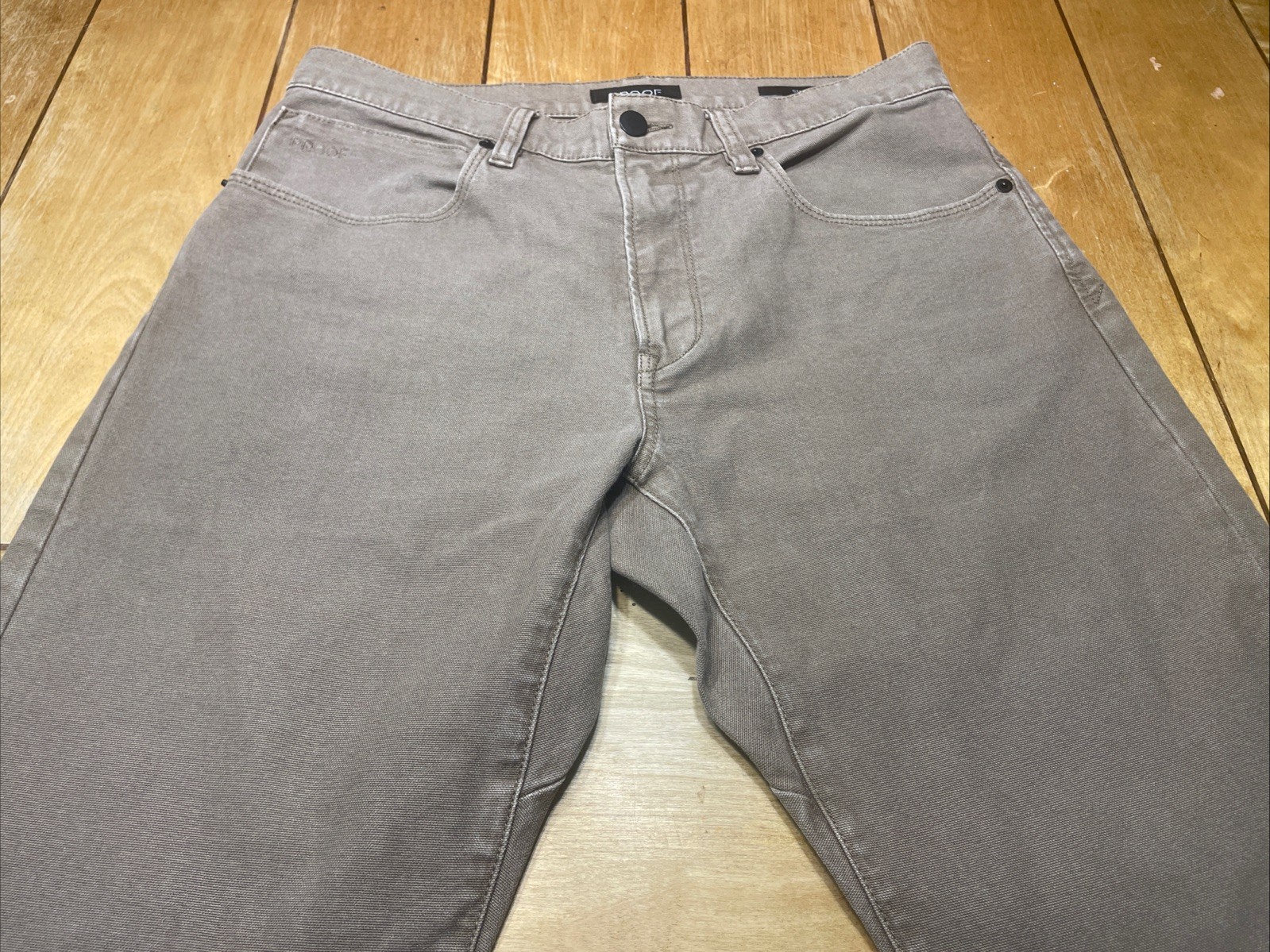 Proof Rover Pants Mens Size 31×28 Straight Canvas Stretch Huckberry Beige Khaki