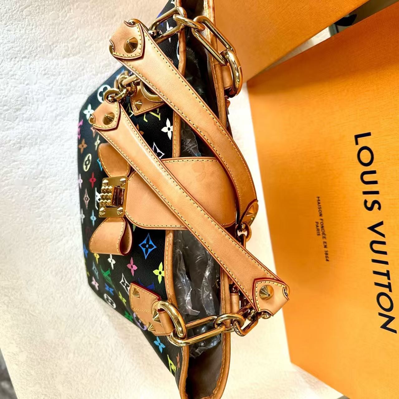 Louis Vuitton Annie Monogram Multicolor Black Small Shoulder Bag 26×19 cm