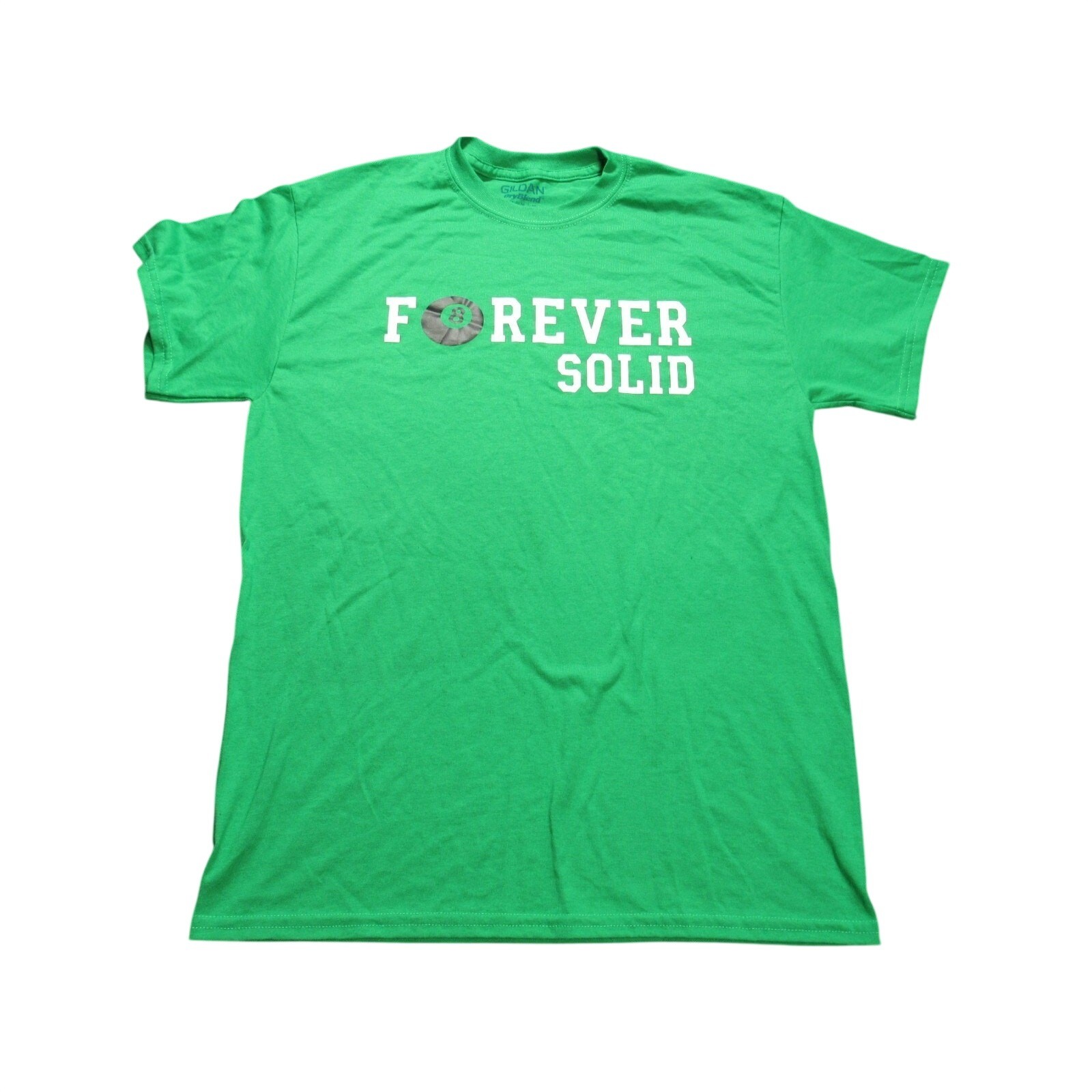 GILDAN DryBlend “FOREVER SOLID” Green T-Shirt – Size Medium, Moisture-Wicking Co