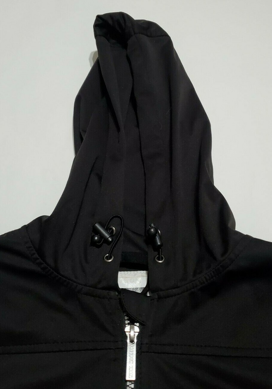 Freedom Trail By Kyodan Rain Jacket Womens Small Long Black Hooded Coat