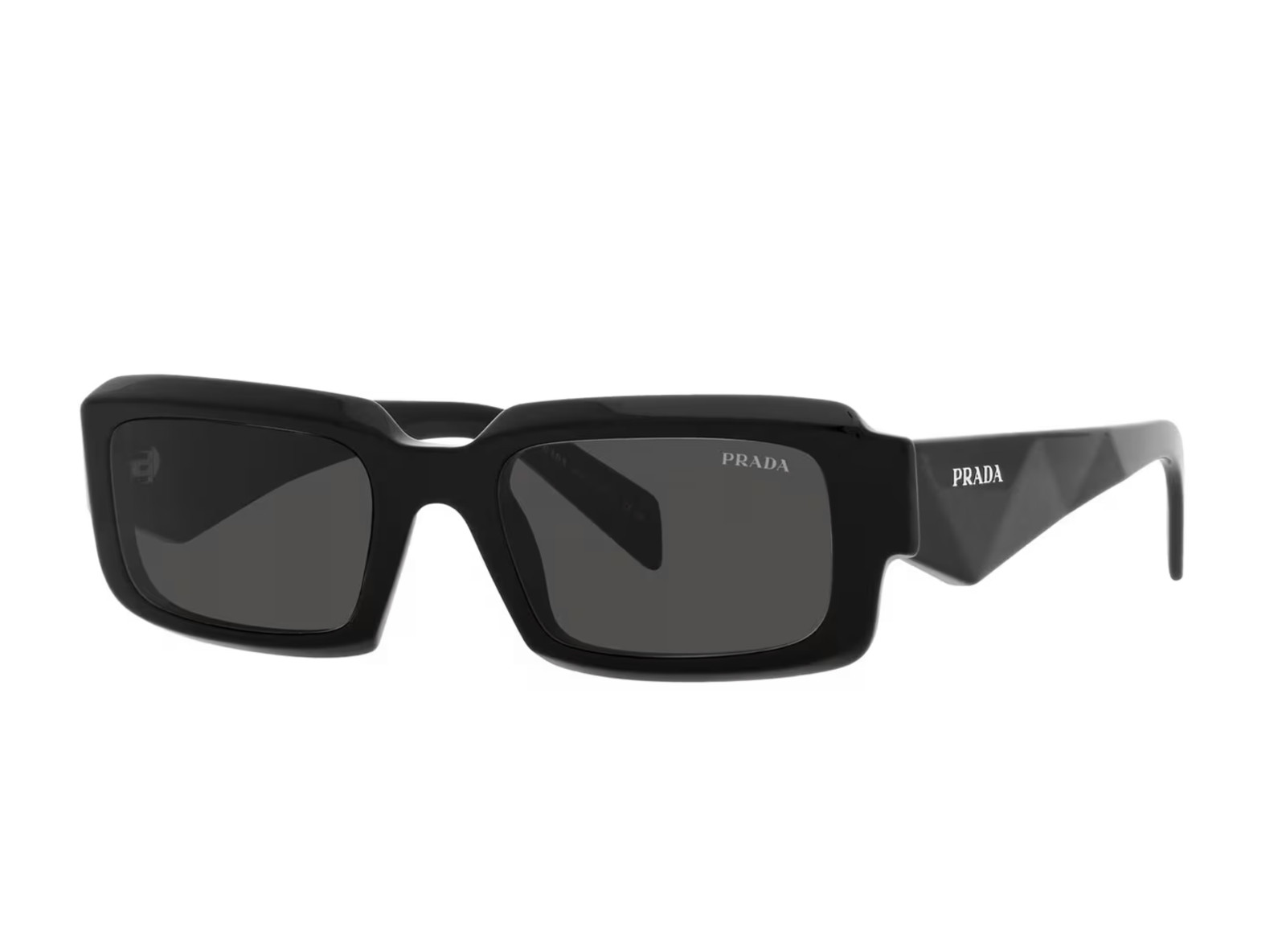 Prada PR27ZS 16K08Z Square Sunglasses in Black /Gray Lens 100% UV