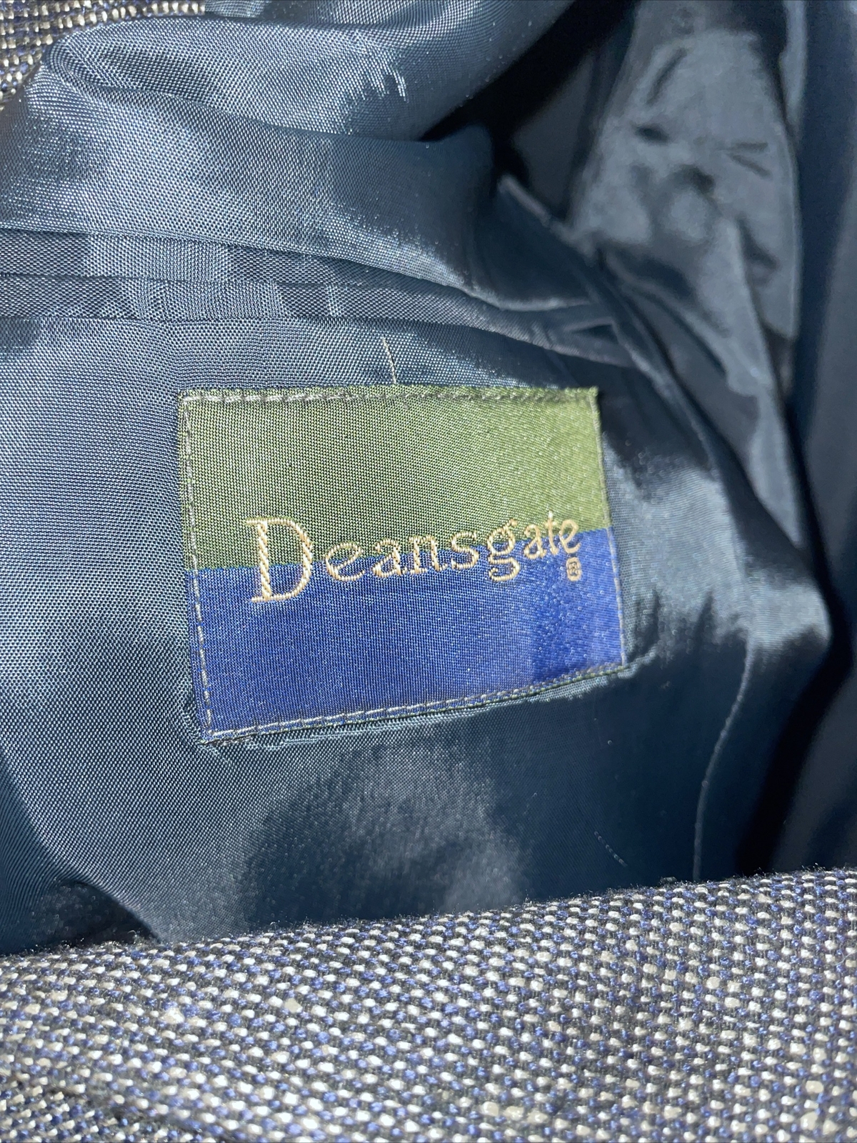 Deansgate Suit Jacket Mens Size 38R Gray 100% Silk Two Button Formal Business