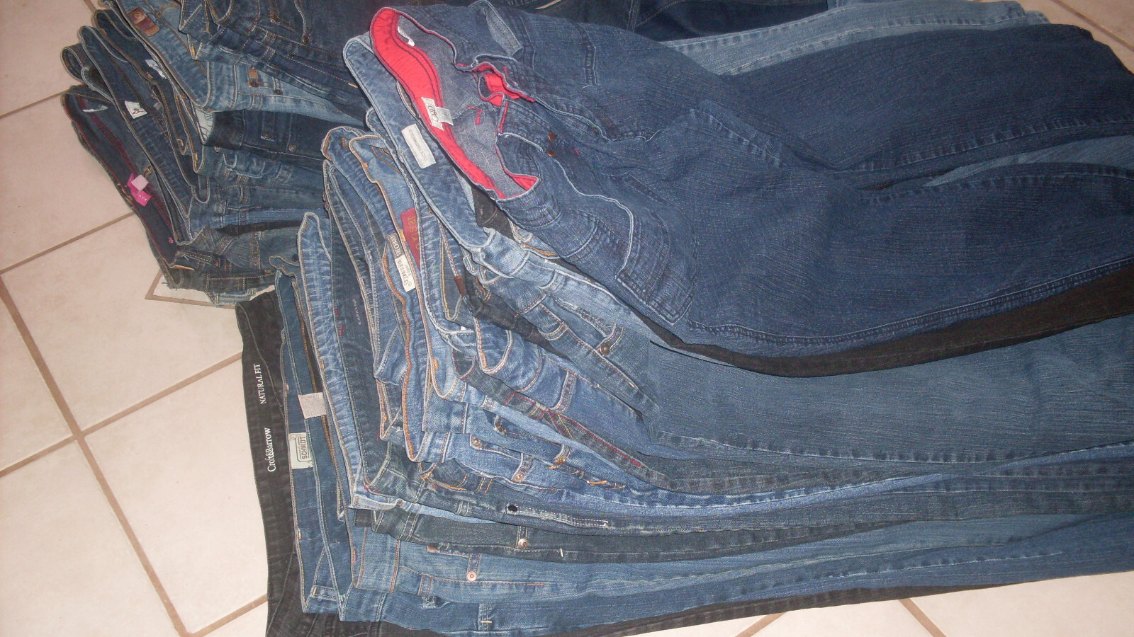 25 Pairs Blue Ladies Jeans Bulk Sale Many Brands Mixed Lots & Sizes (See F/backs