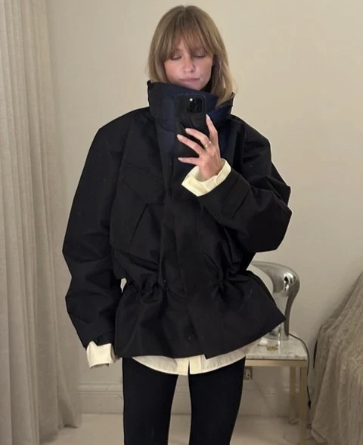 SOLD OUT! H&M Studio Collection Hooded Peplum Jacket – Size L *New Without Tags*