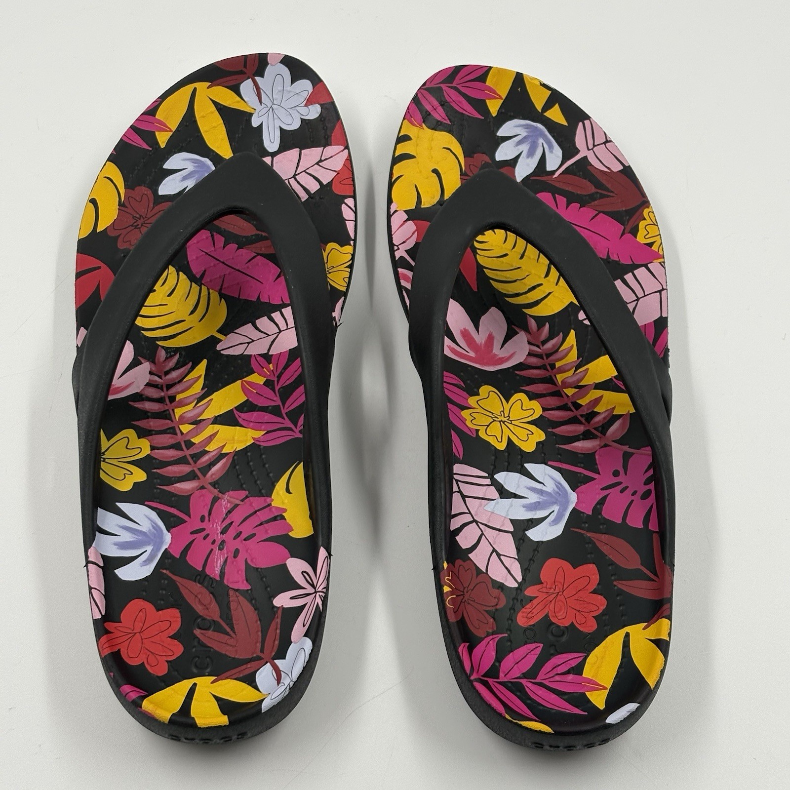 Crocs Kadee II Tropical Floral Flip Flop Beach/Pool Sandal Sz 11 Never Worn