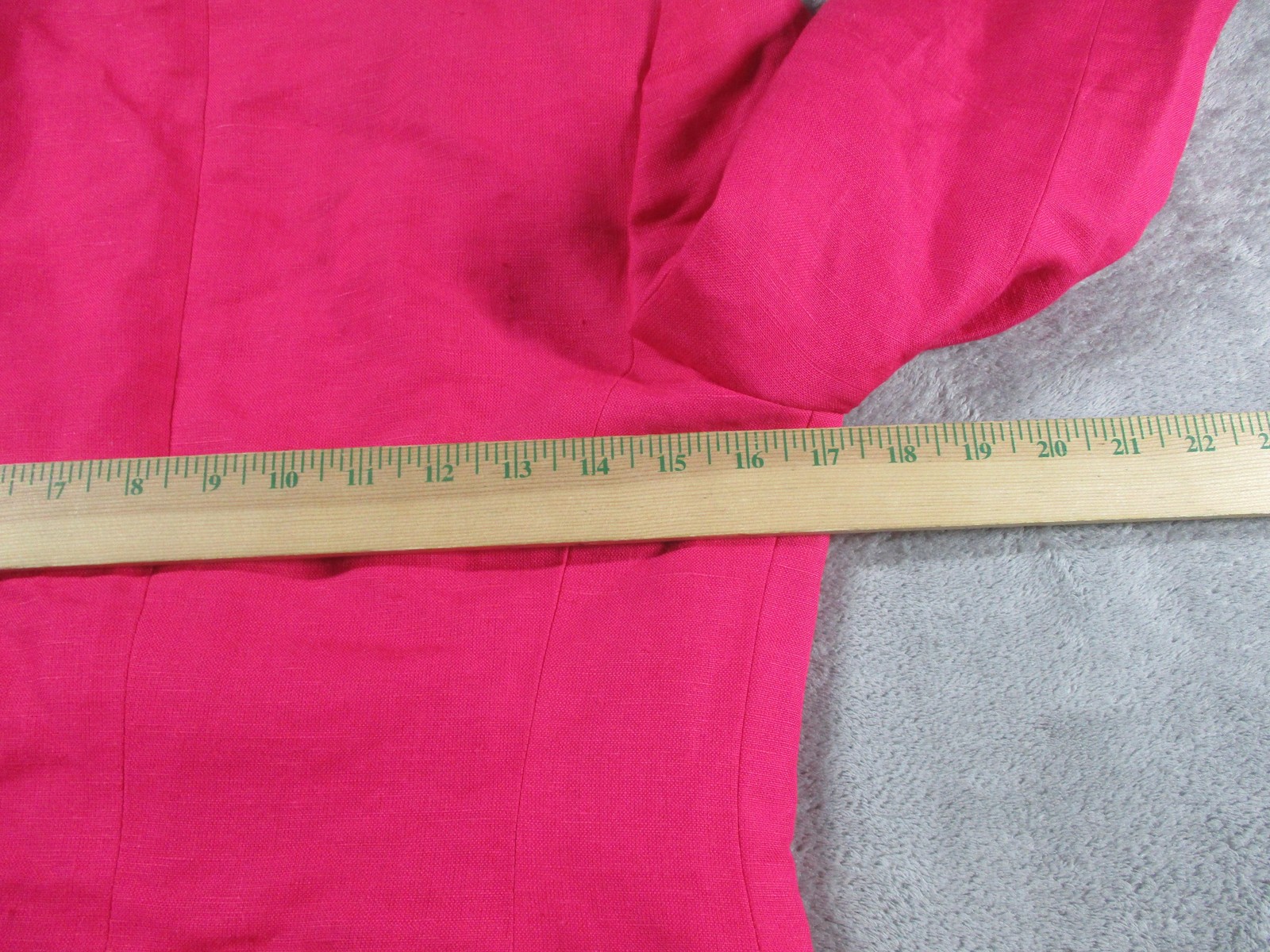 Harvé Benard Blazer Womens 4 Pink Linen Blend One Button Lined Tailored Jacket
