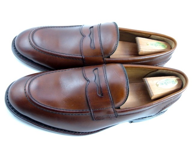 Allen Edmonds “Randolph 2.0” Leather Penny Loafers 8.5 EEE Dark Chili USA(783N)