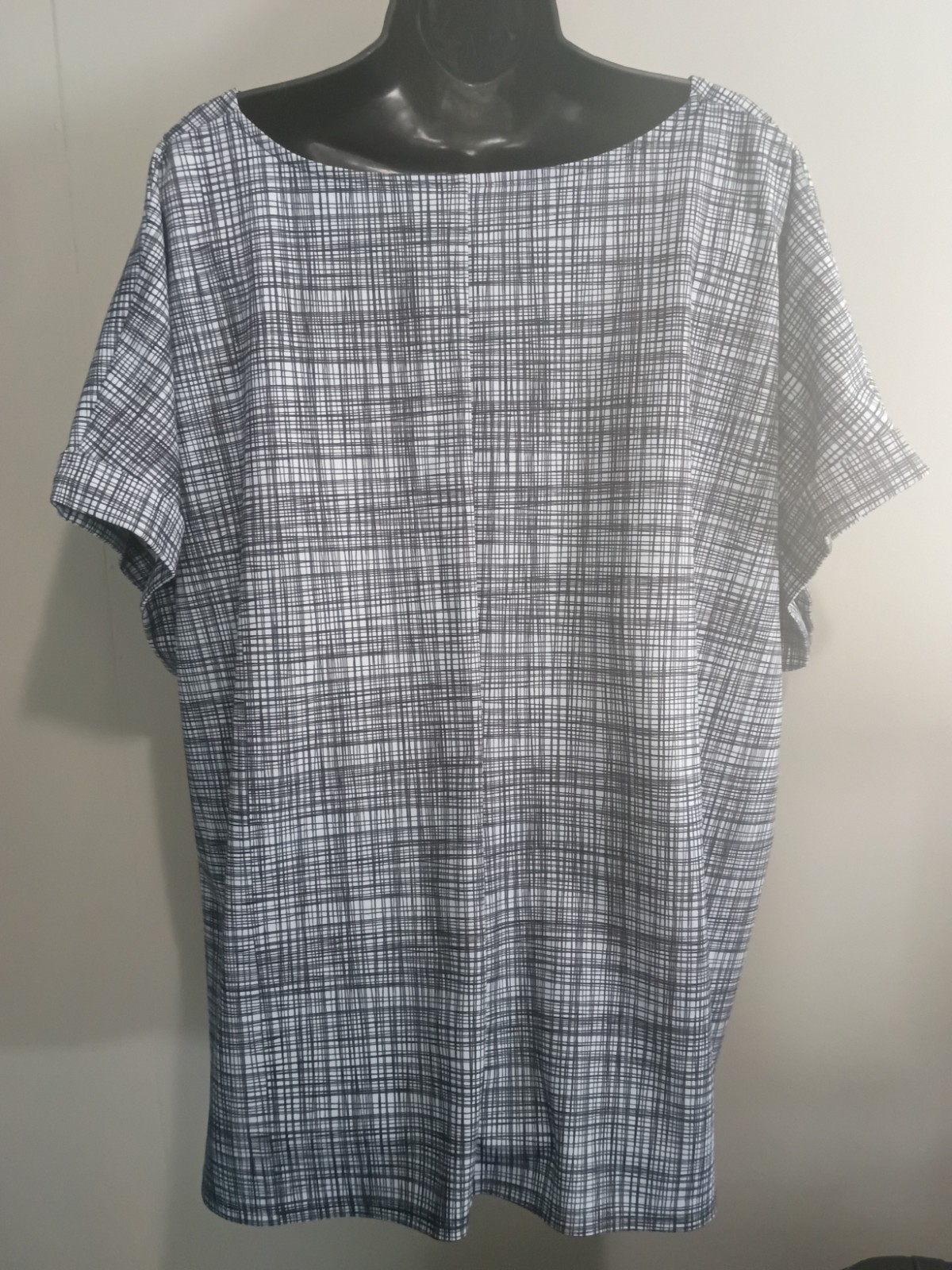 Worthington Shirt Size 3X Blue Checkered Blouse Casual Office or Career Wear