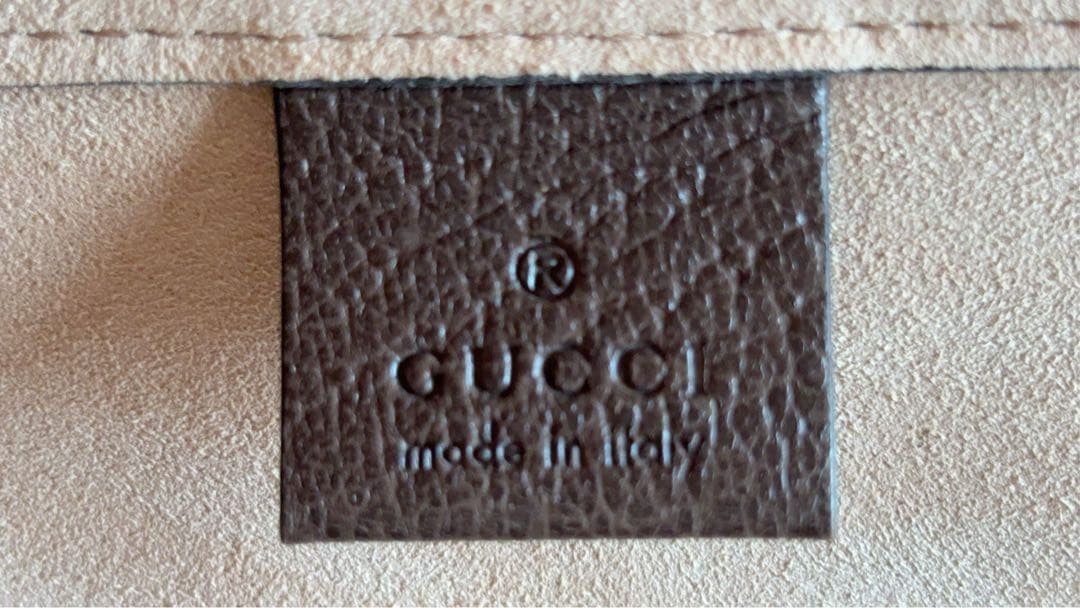 GUCCI Ophidia GG Supreme Web Medium Tote Bag Beige Ebony Brown Gold Hardware