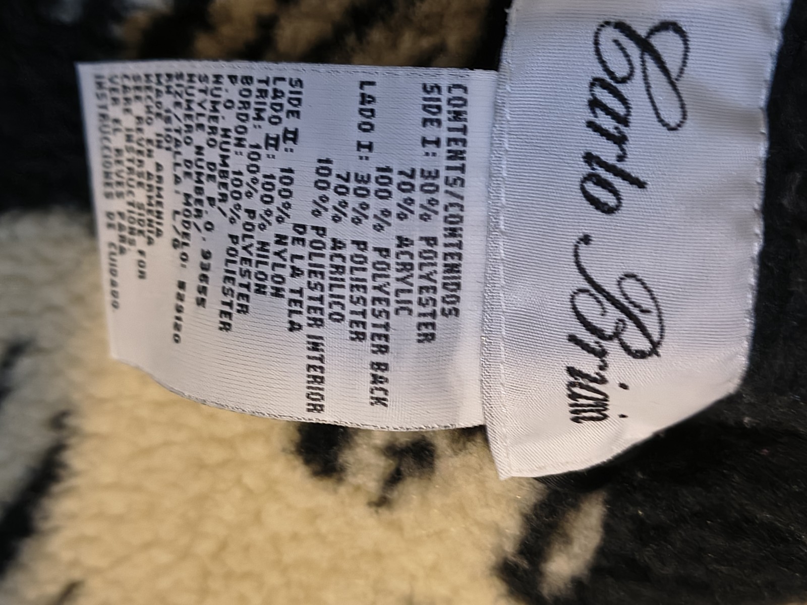 Carlo Briani Sharpa Reversible Women’s Jacket Sweater Large Forest Scene Bears